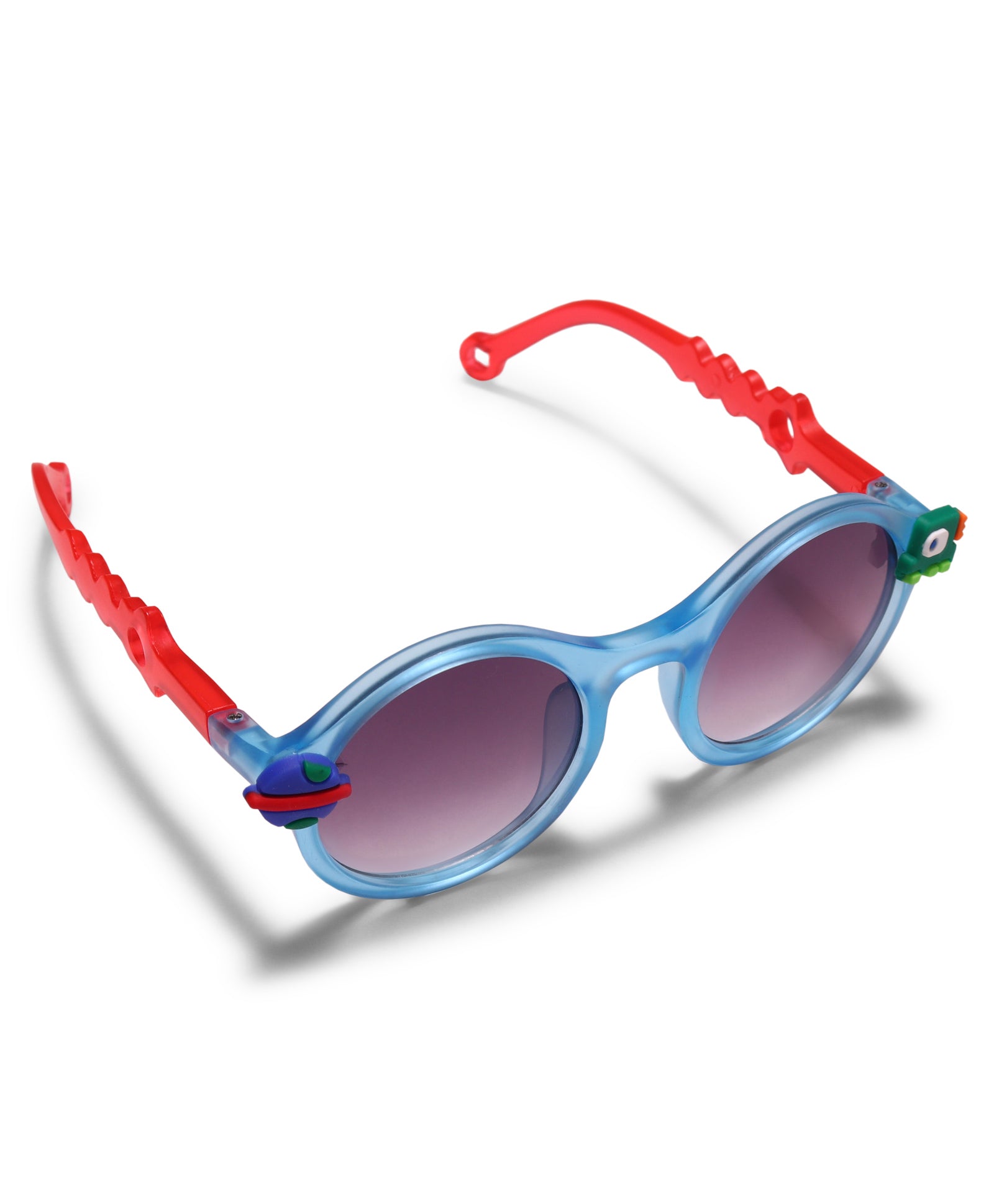 CARTOON APPLIQUE ROUND SUNGLASSES