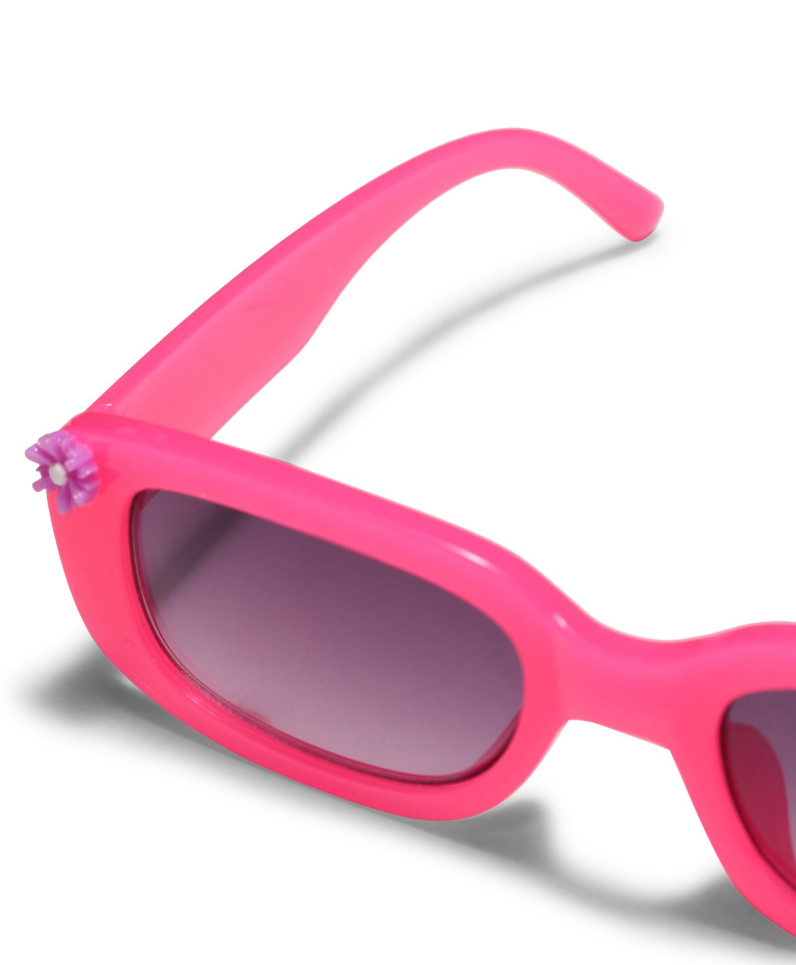 FLOWER APPLIQUE NARROW SUNGLASSES