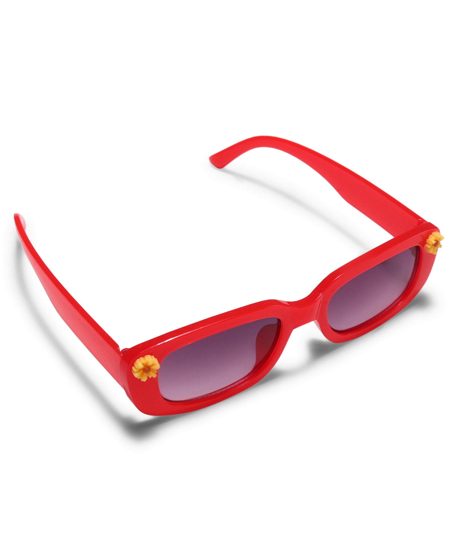 FLOWER APPLIQUE NARROW SUNGLASSES