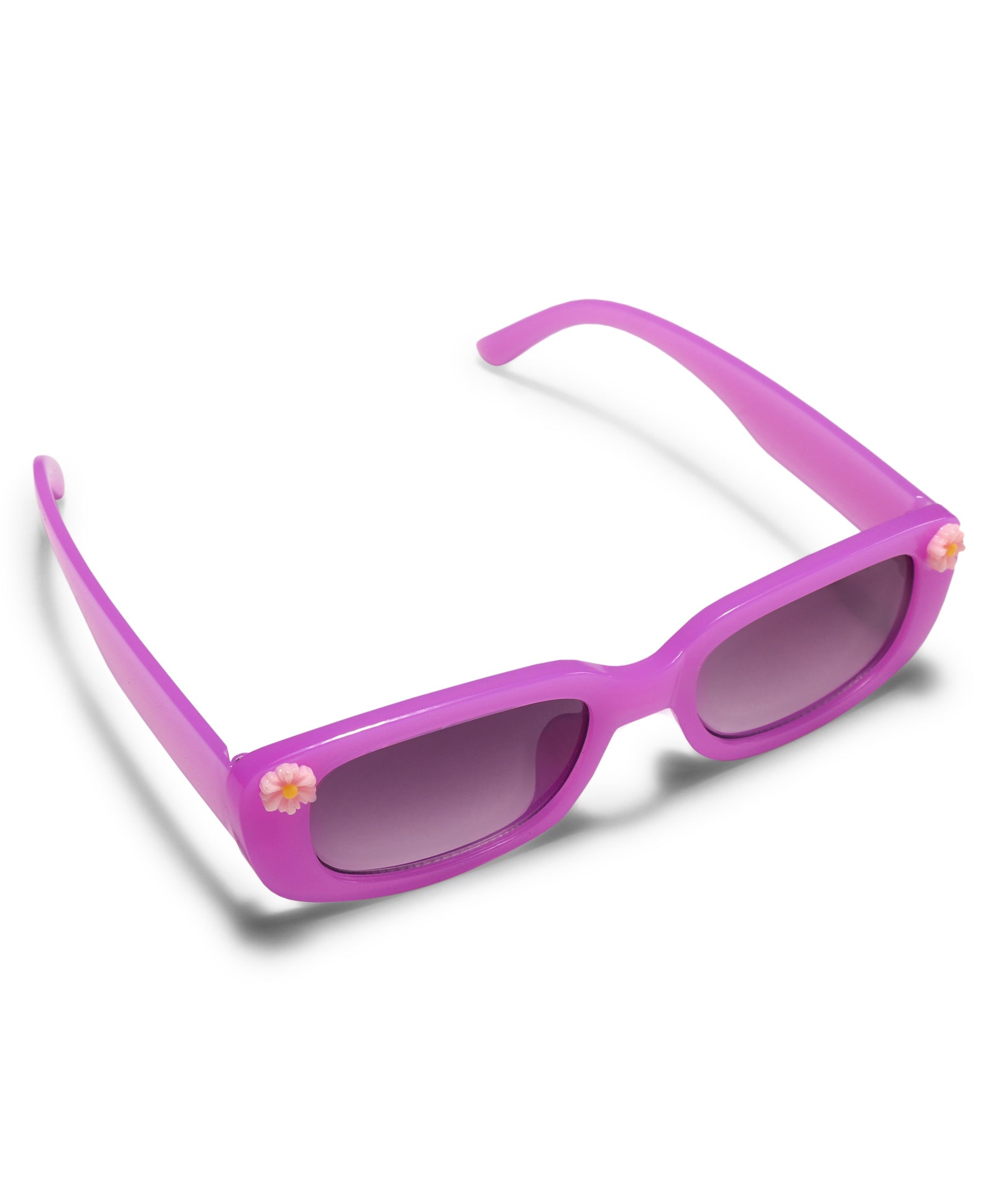 FLOWER APPLIQUE NARROW SUNGLASSES
