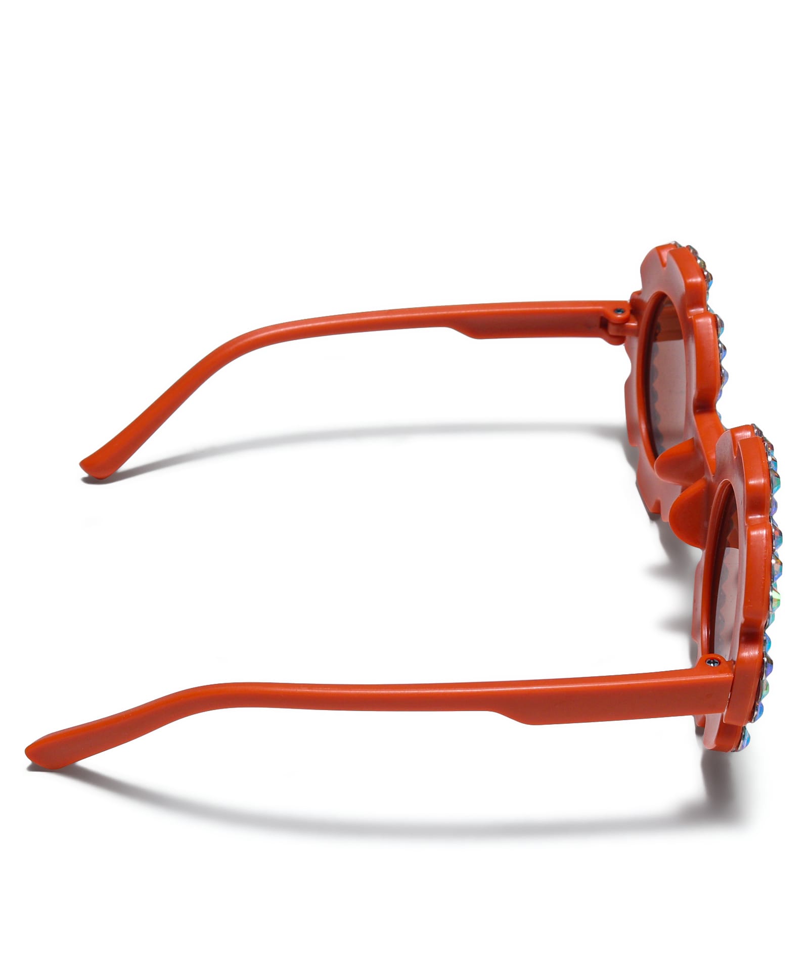 BEADED APPLIQUE SUNFLOWER SHAPE SUNGLASSES