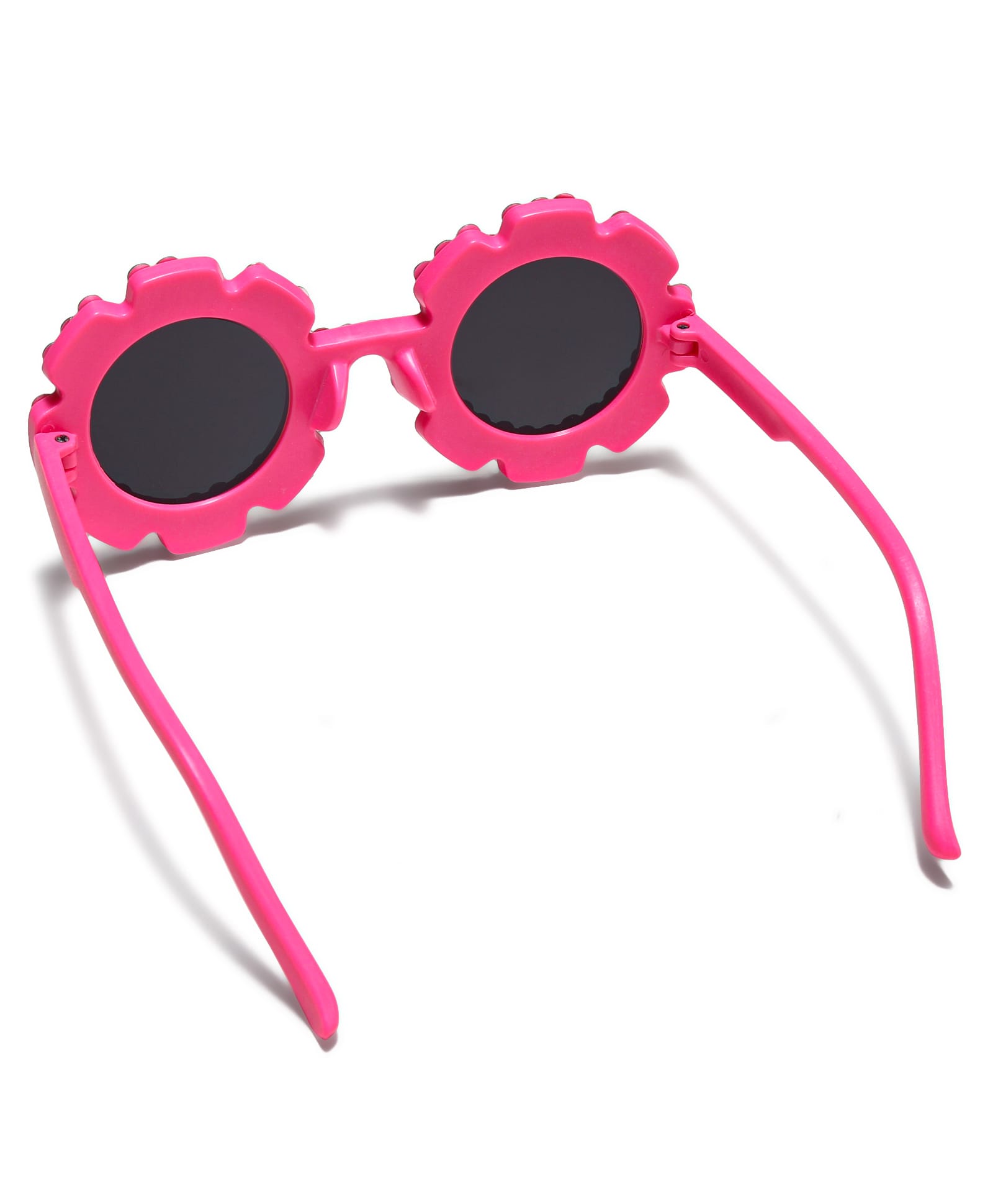 BEADED APPLIQUE SUNFLOWER SHAPE SUNGLASSES