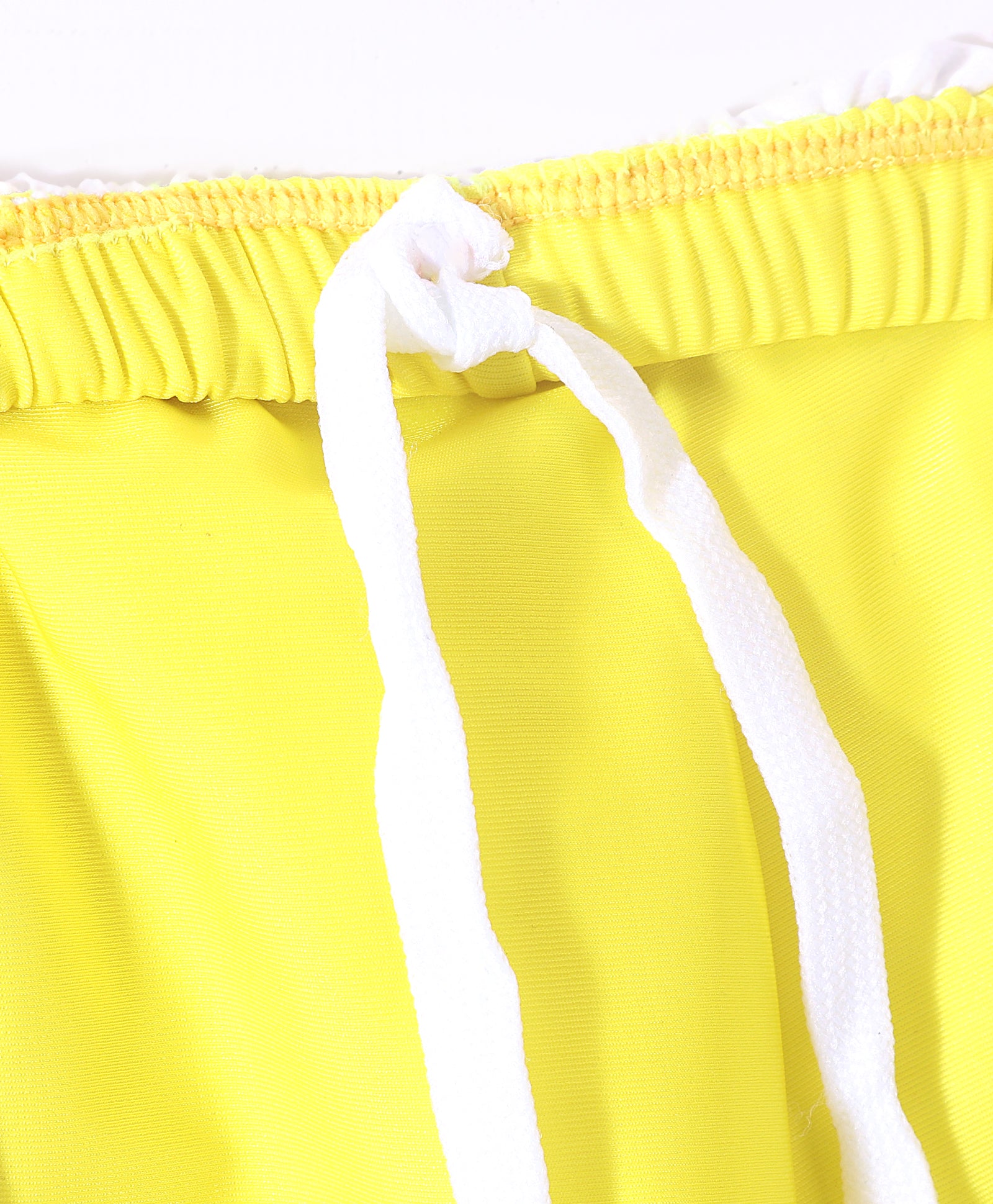 STARS PRINT 2 PIECE SWIM SUIT WITH CAP - YELLOW