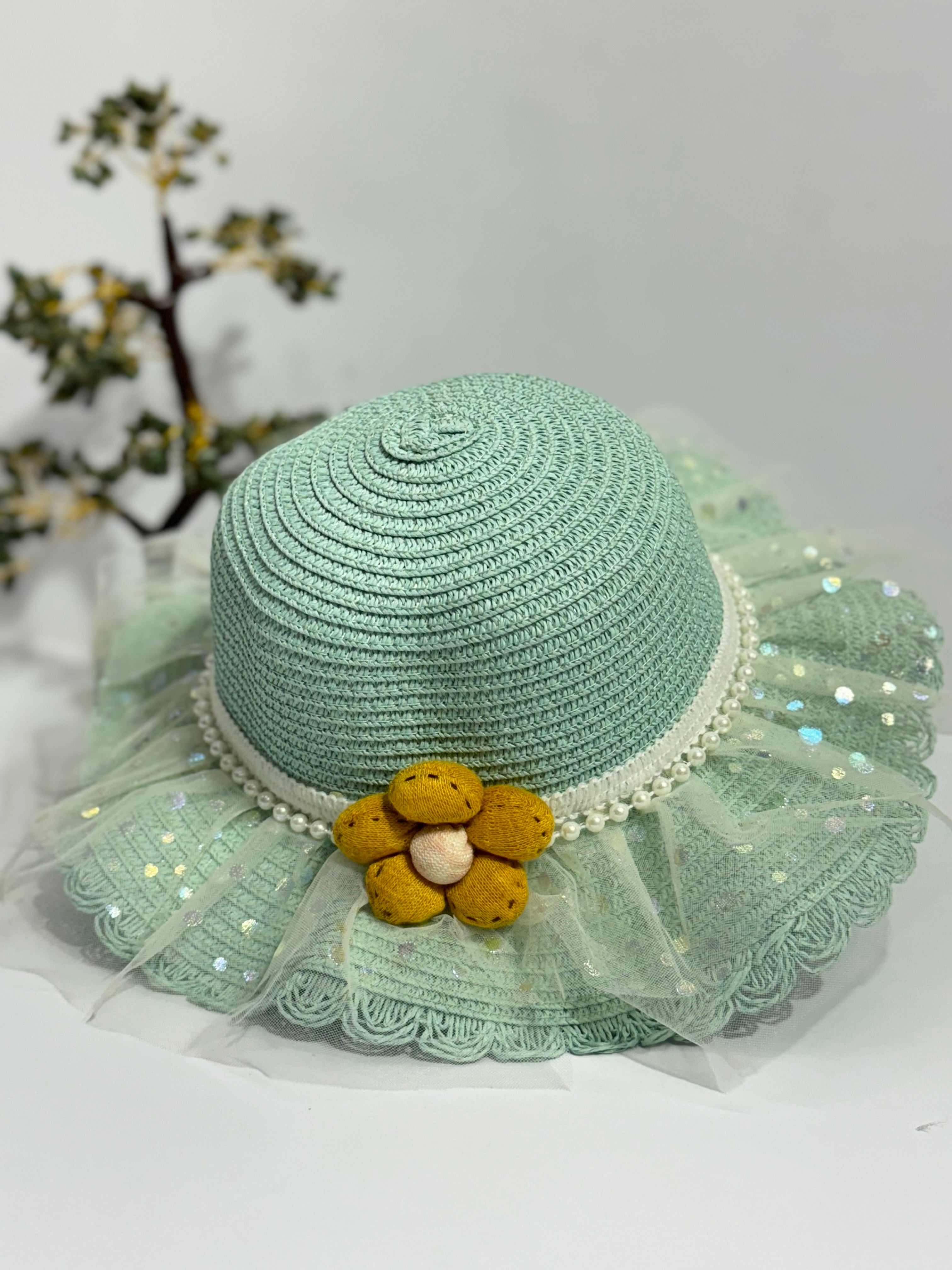 FLOWER POWER POLKA SUMMER HAT