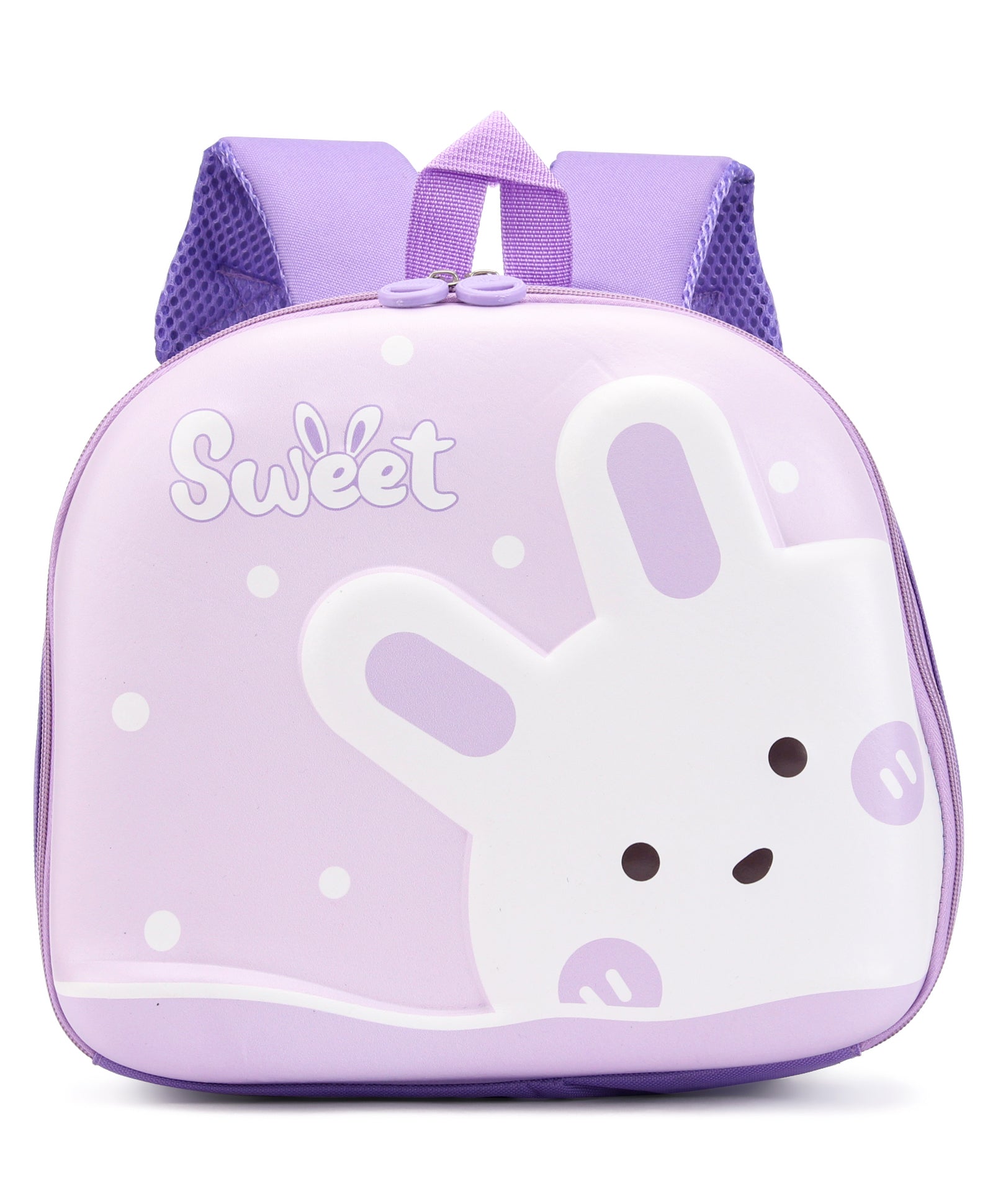 Rabbit Design 3D Hard Case Backpack - Purple