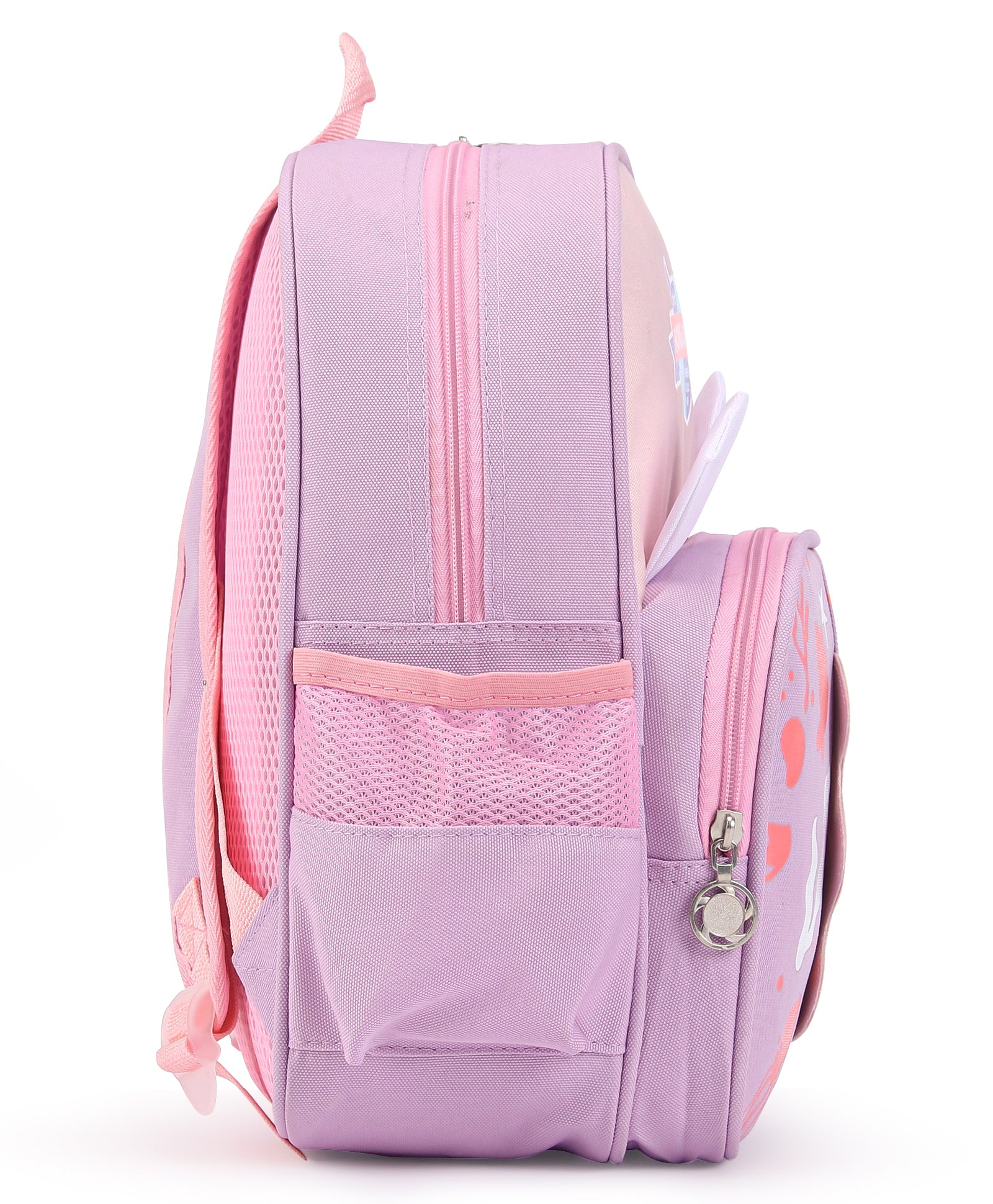 Aqua Print Double Pocket Backpack - Purple