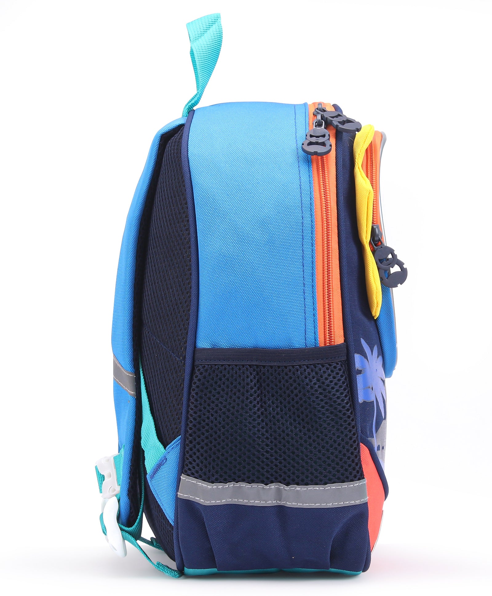 Crocodile Design Front Pocket Backpack - Navy