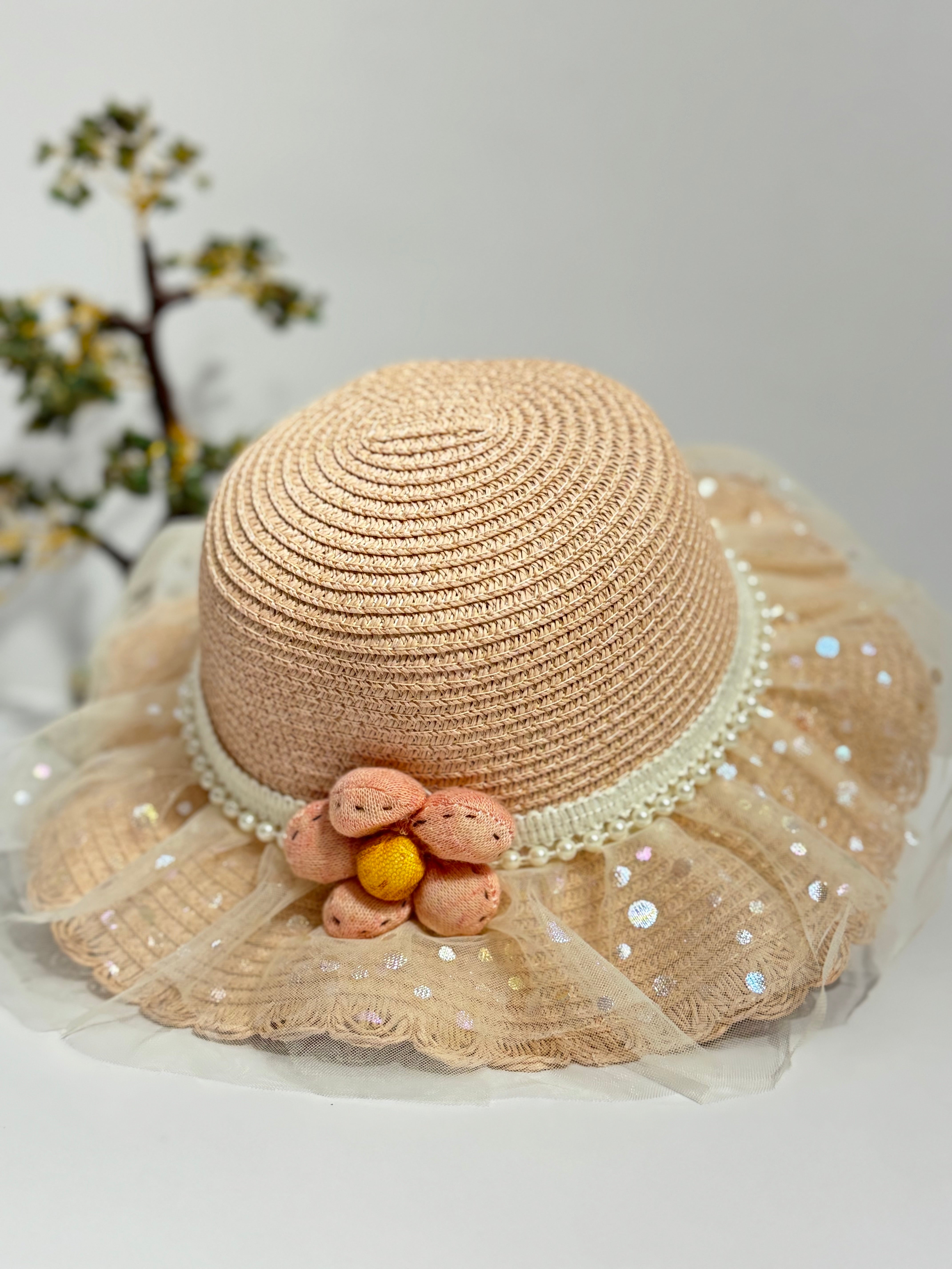 FLOWER POWER POLKA SUMMER HAT