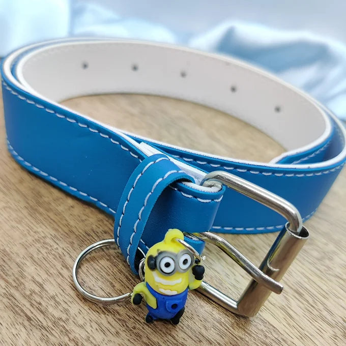 SOLID COLOR CHARM APPLIQUE WAIST BELT