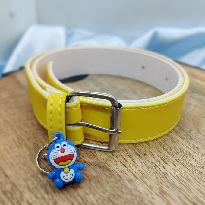 SOLID COLOR CHARM APPLIQUE WAIST BELT