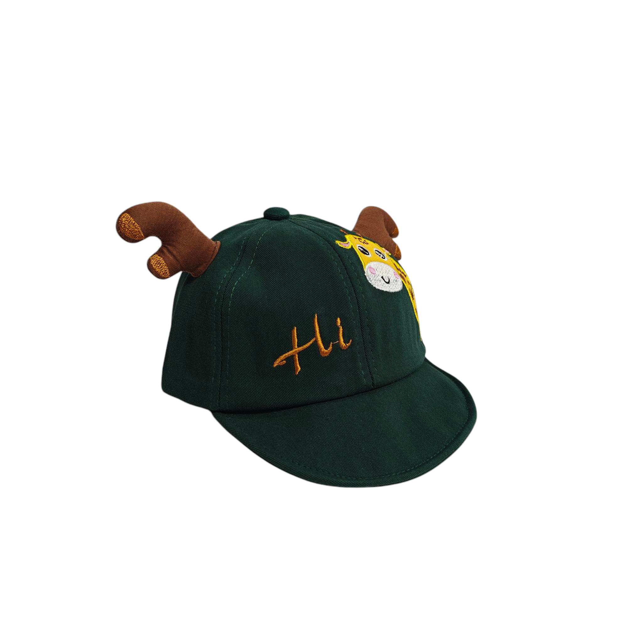 HI TEXT GIRAFFE EMBROIDERED CAP