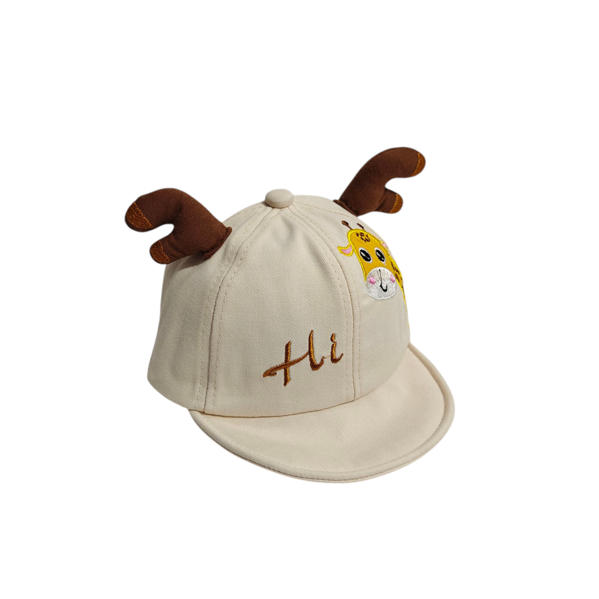 HI TEXT GIRAFFE EMBROIDERED CAP