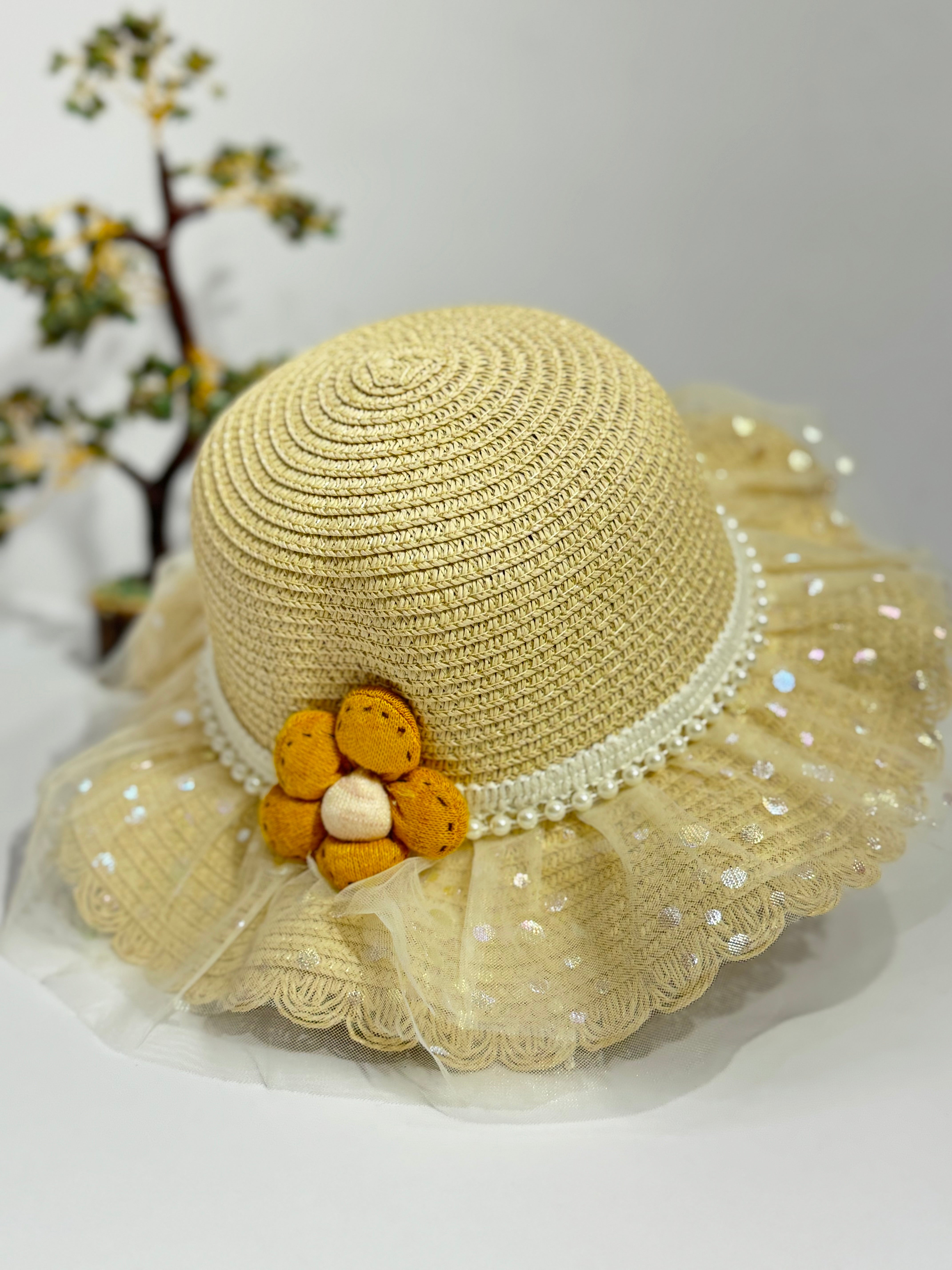 FLOWER POWER POLKA SUMMER HAT