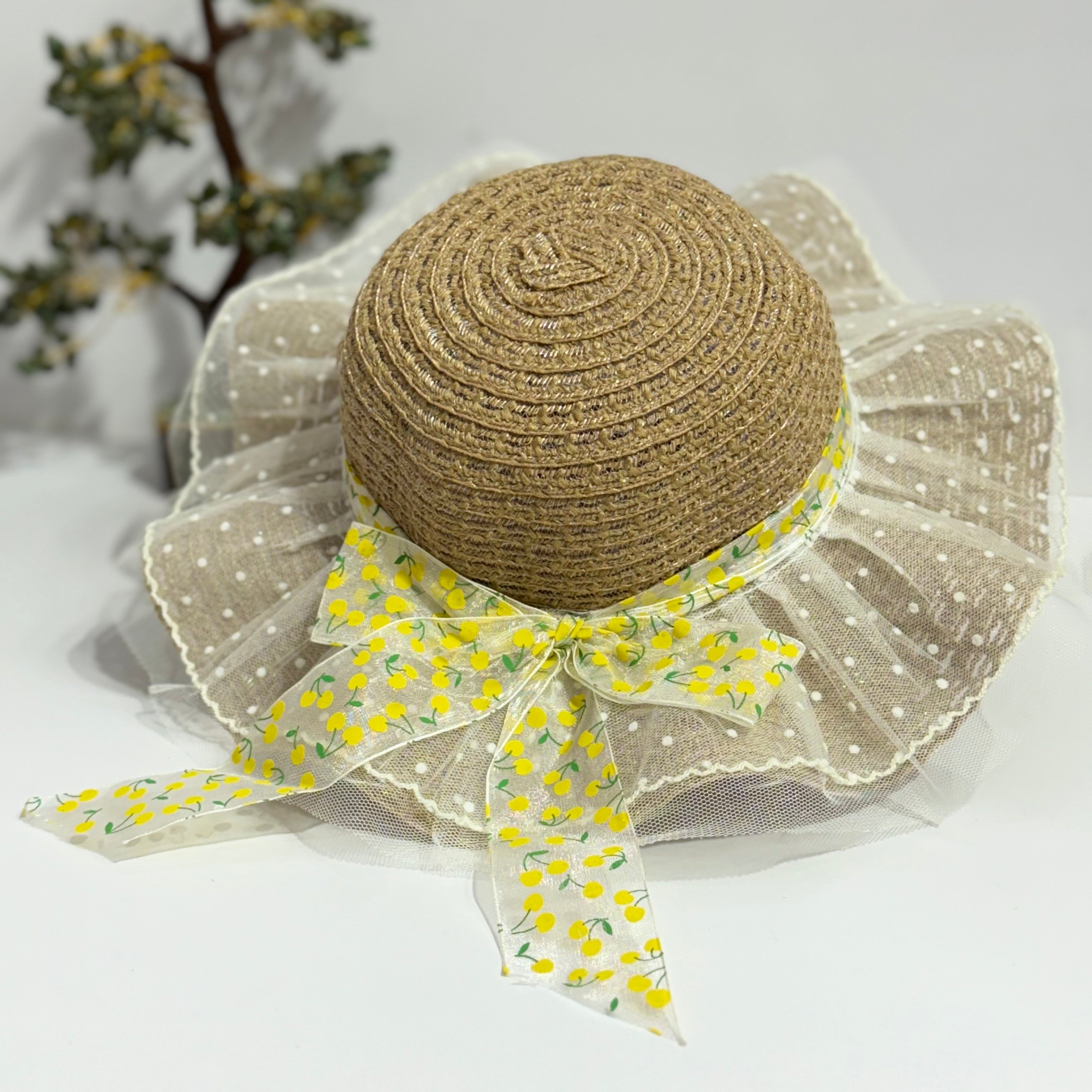 KNOT BOW APPLIQUE SUMMER HAT