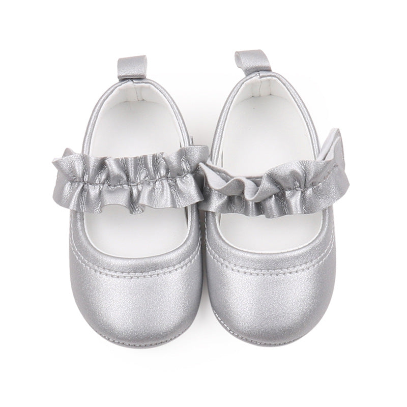 RUFFLED DETAILED BOOTIES - SILVER