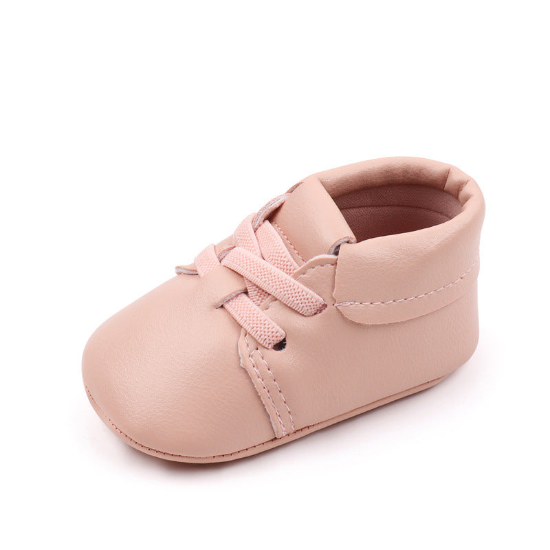 SOLID LACE DESIGN ARTIFICIAL LEATHER BOOTIES - PINK