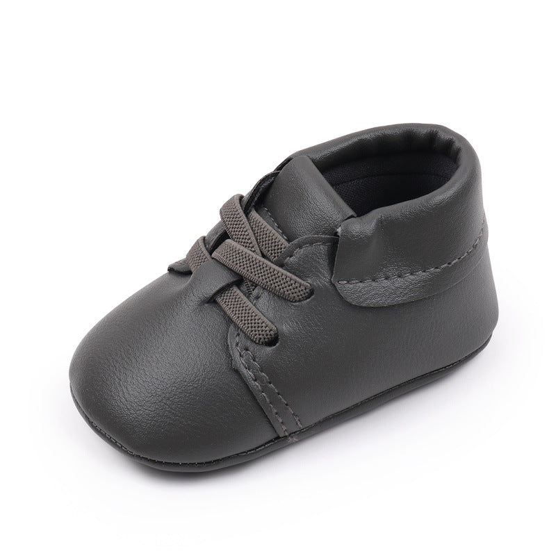 SOLID LACE DESIGN ARTIFICIAL LEATHER BOOTIES - GREY