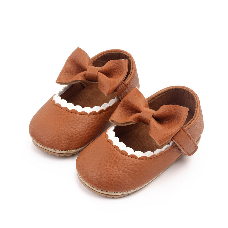 FRILL DETAILED VECRO CLOSURE SANDAL STYLE BOOTIES - BROWN