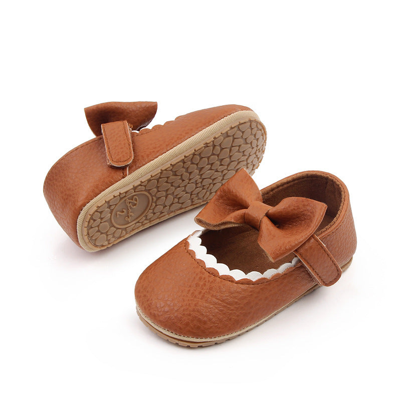FRILL DETAILED VECRO CLOSURE SANDAL STYLE BOOTIES - BROWN