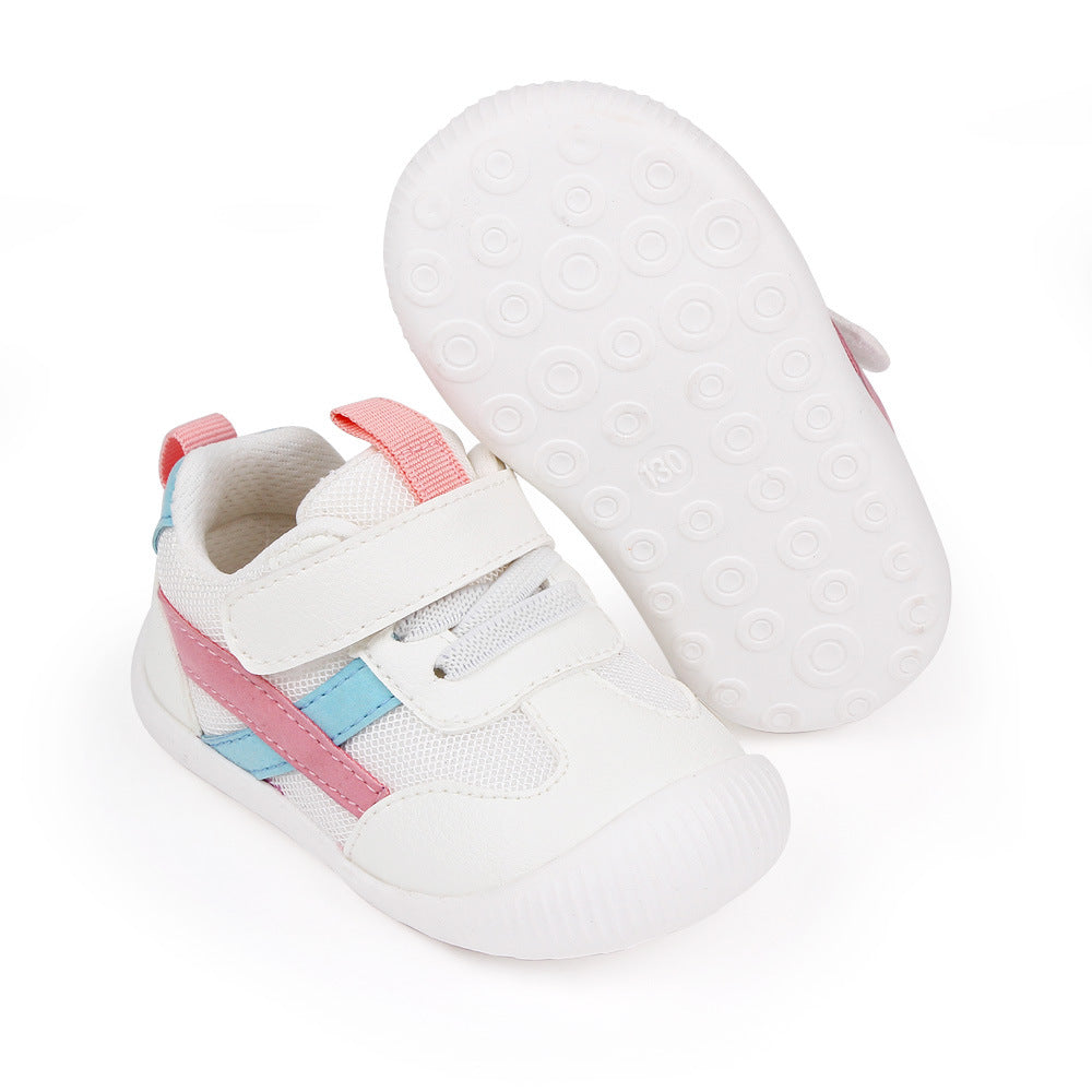 Stripe Mesh Detailed Prewalker Shoes