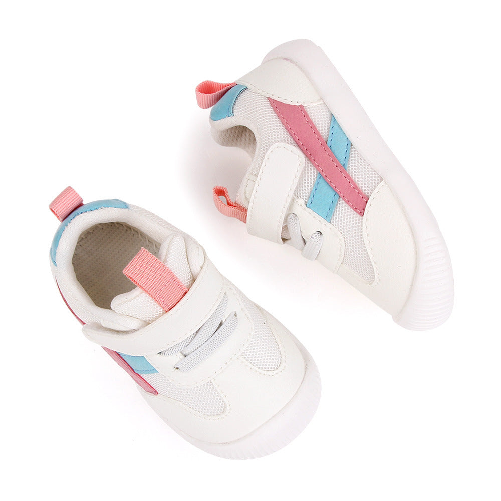 Stripe Mesh Detailed Prewalker Shoes