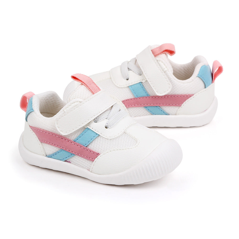 Stripe Mesh Detailed Prewalker Shoes
