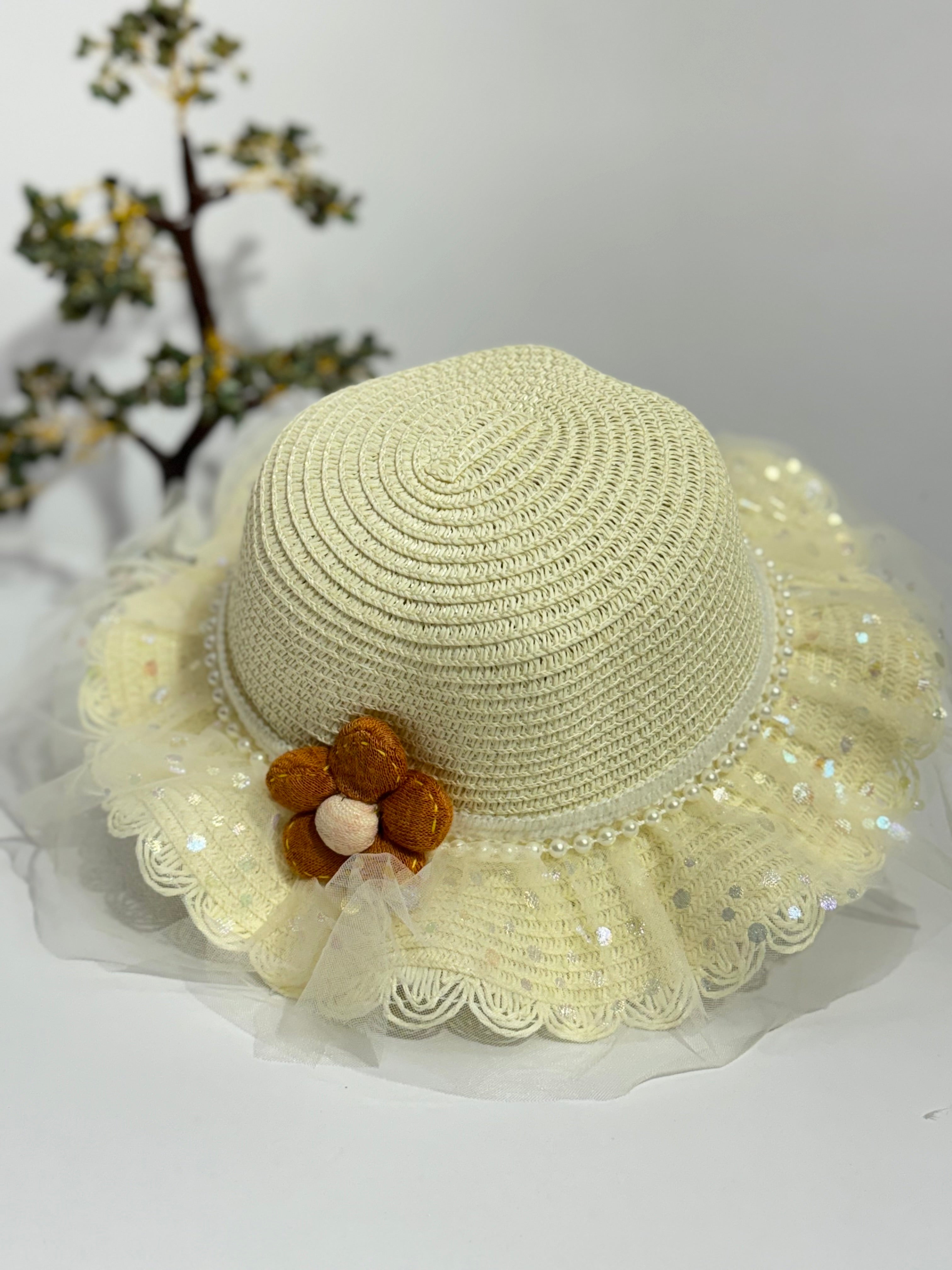 FLOWER POWER POLKA SUMMER HAT