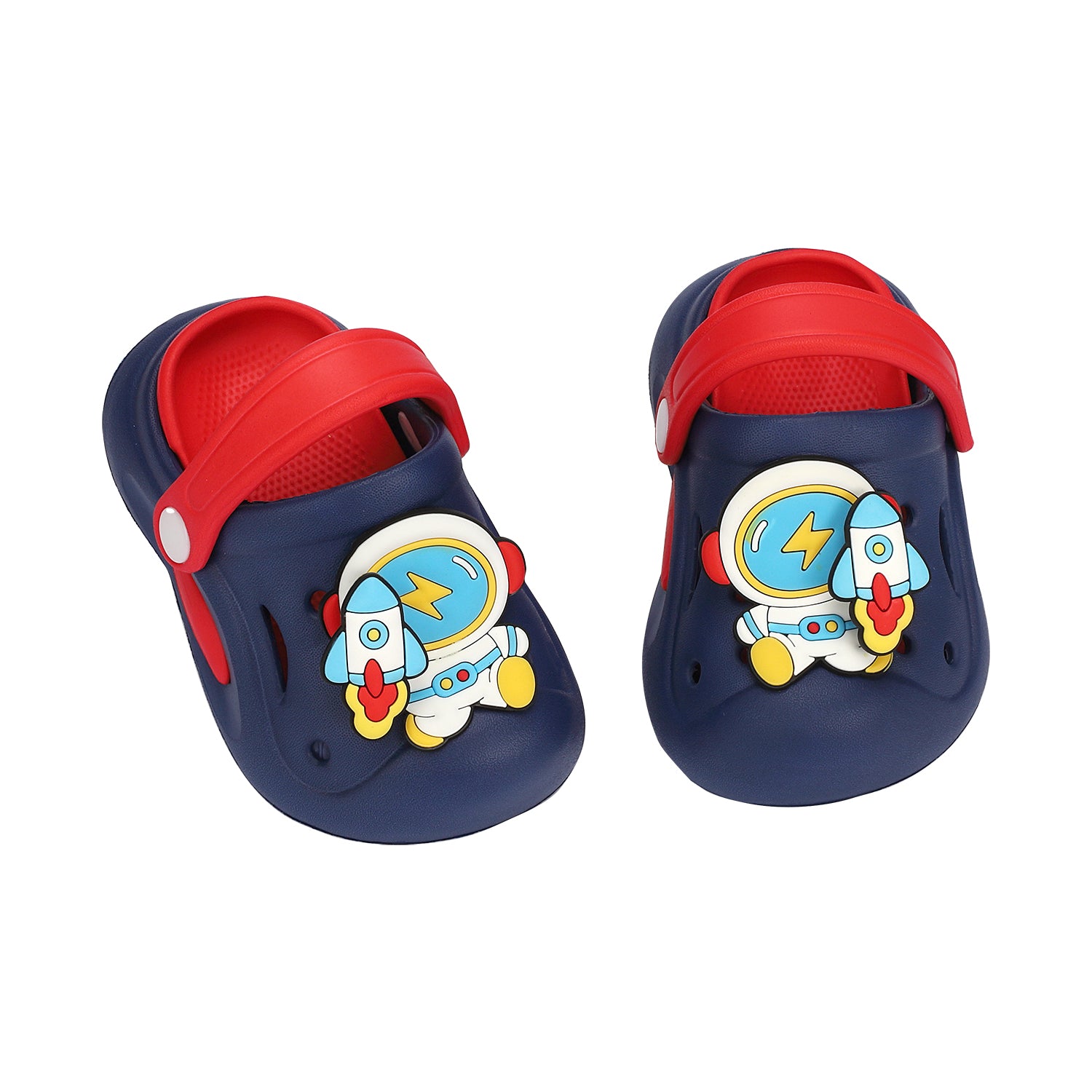 ASTRONAUT APPLIQUE CLOGS - RED