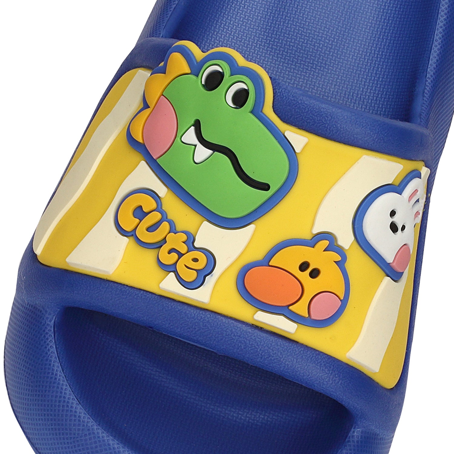 DINO & CARTOON DETAILED APPLIQUE SLIDERS - BLUE