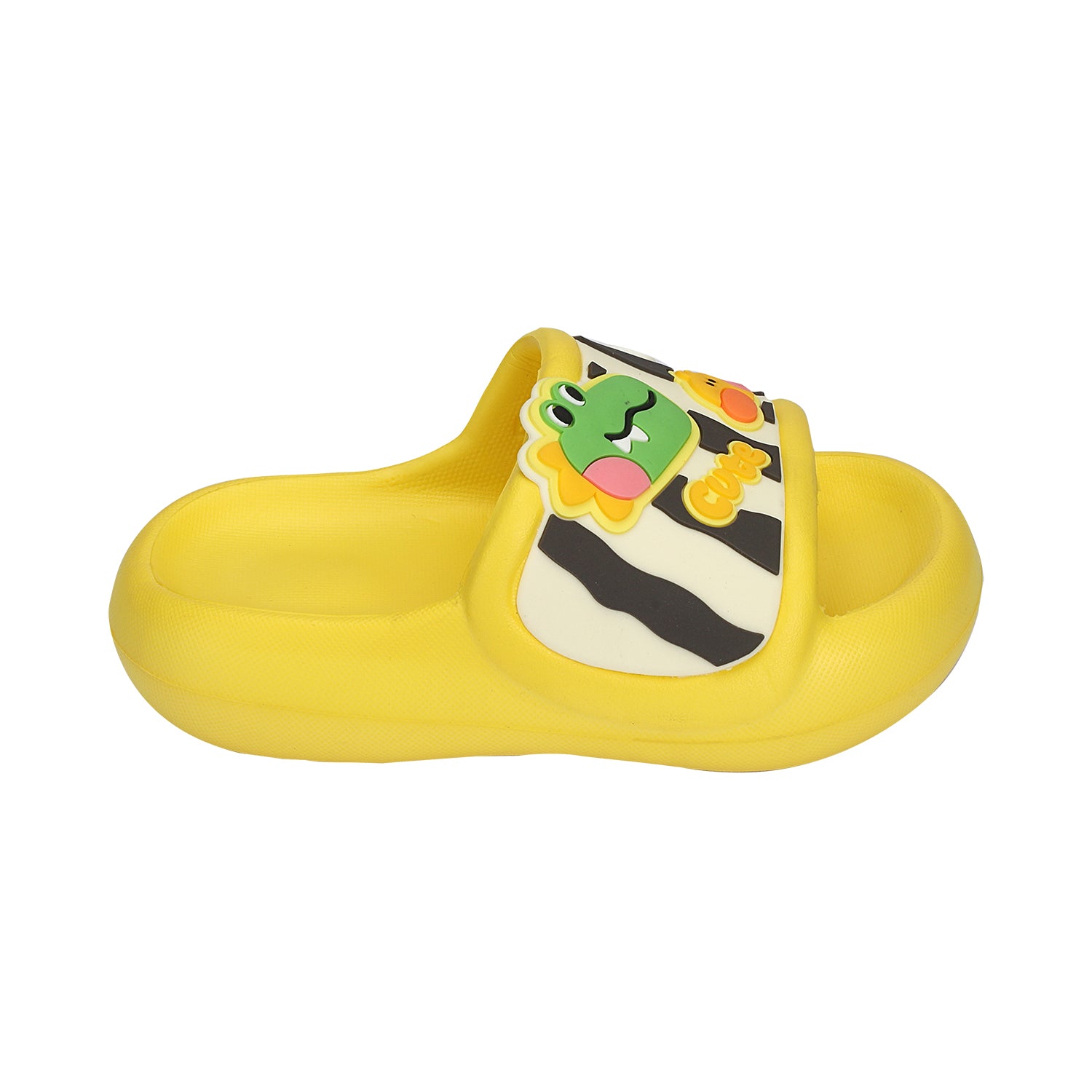 DINO & CARTOON DETAILED APPLIQUE SLIDERS - YELLOW