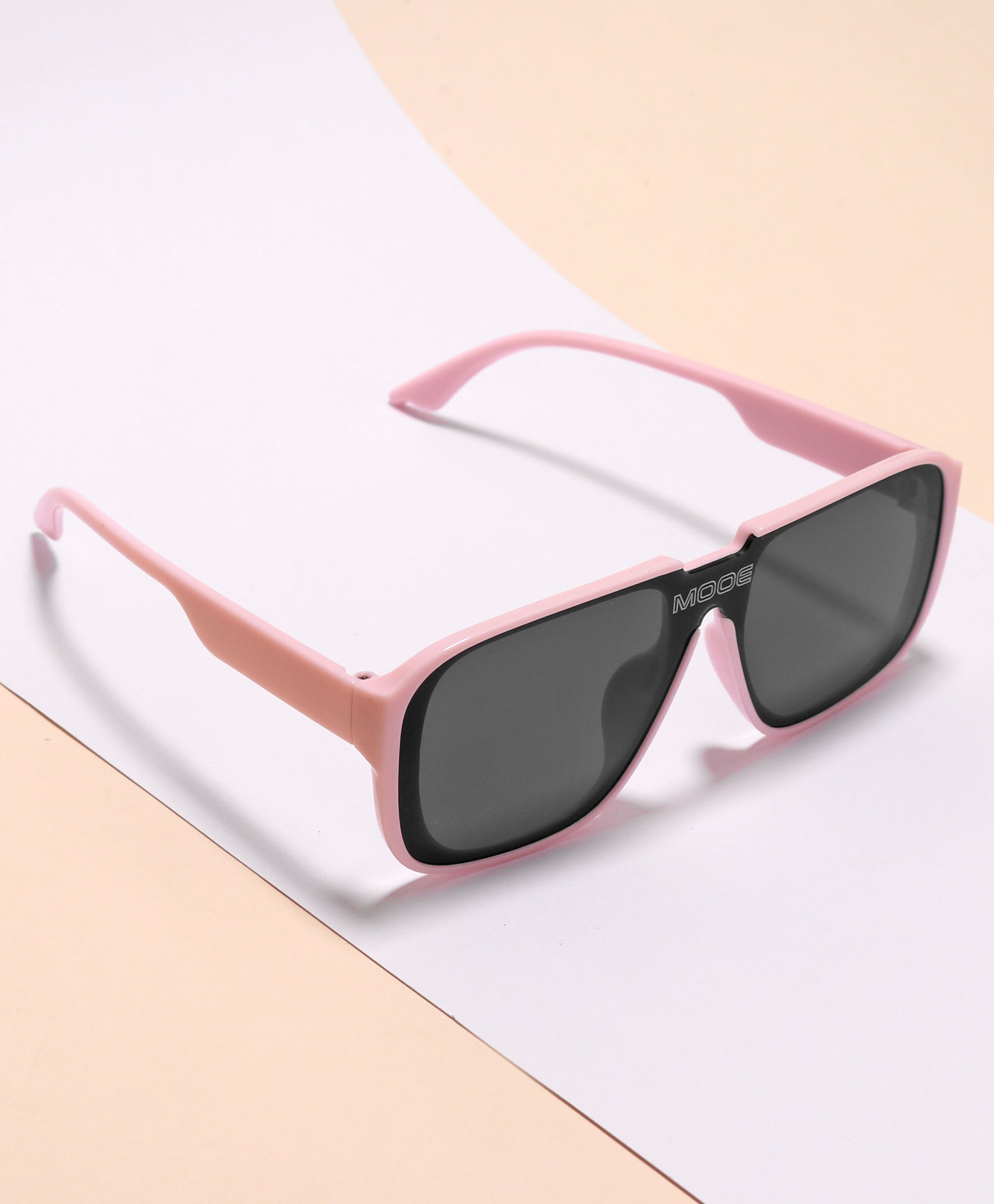 SHIELD SUNGLASSES LIGHT PINK