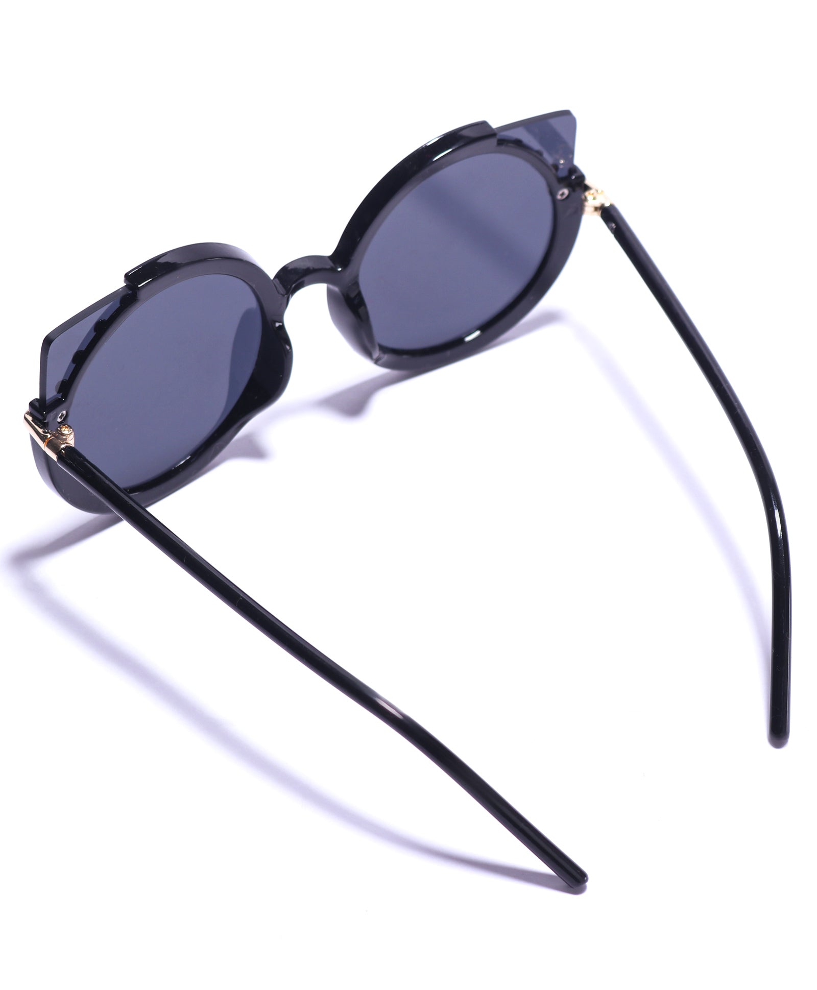 BEADS EMBELLISHED SUNGLASSES - BLACK