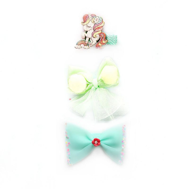 BOW & UNICORN HAIR PINS