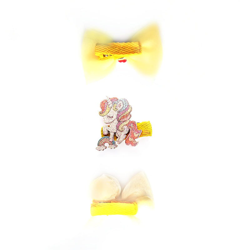 BOW & UNICORN HAIR PINS