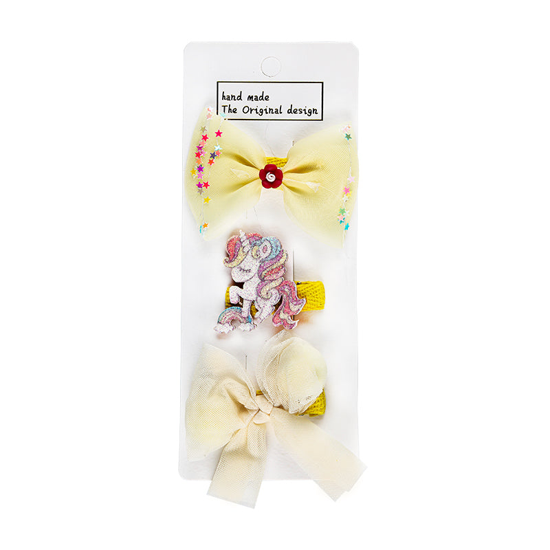 BOW & UNICORN HAIR PINS
