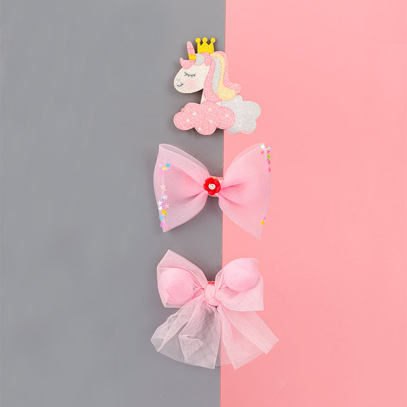 BOW & UNICORN HAIR PINS