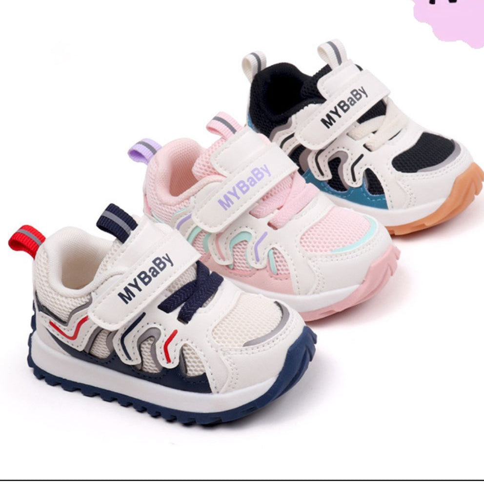 SIDE PATCH DETAILED PREWALKER SHOES - LIGHT PINK