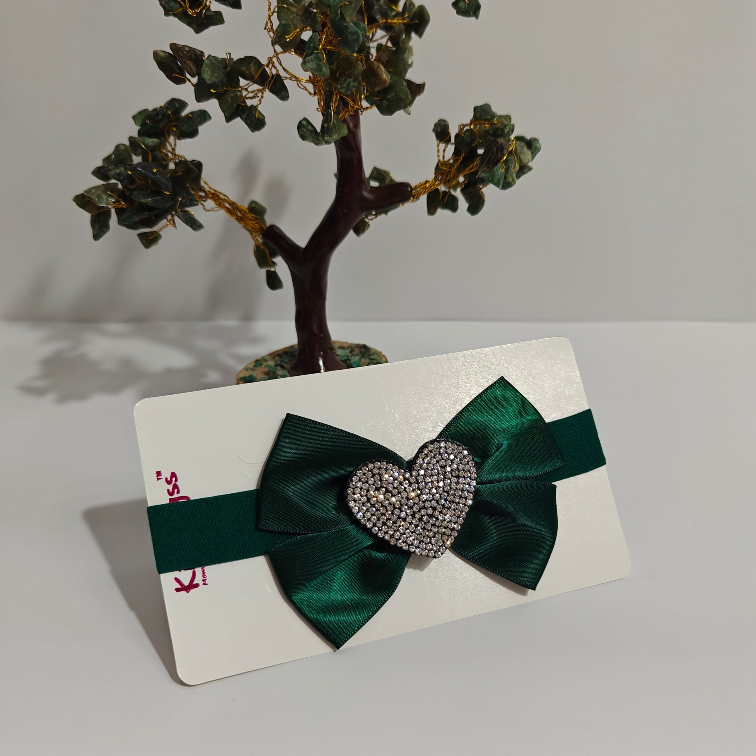 BEADED HEART & BOW HAIRBAND