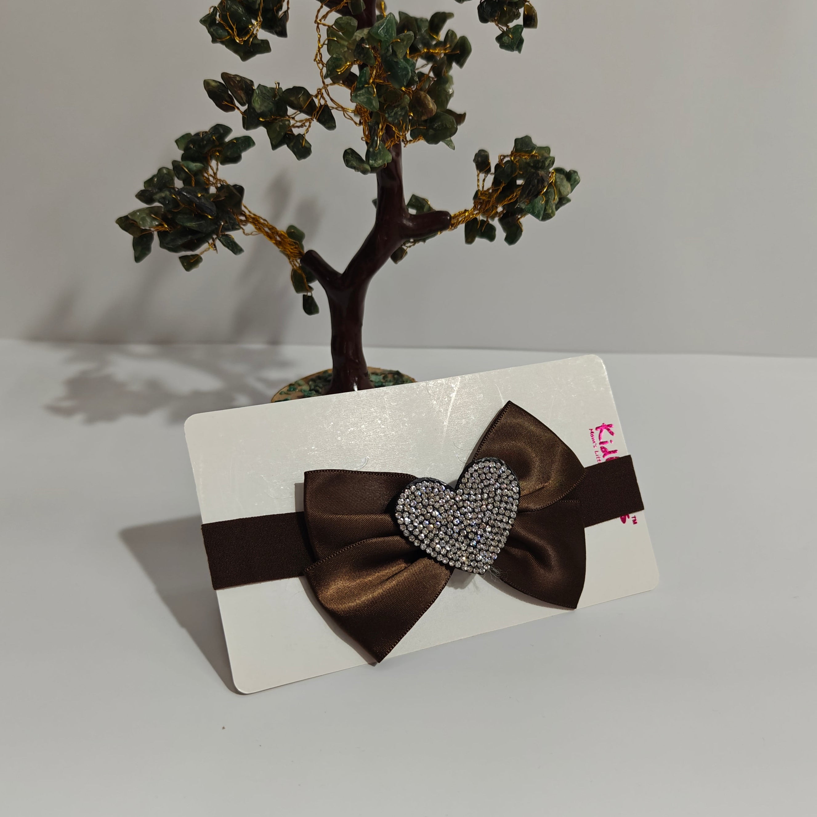 BEADED HEART & BOW HAIRBAND