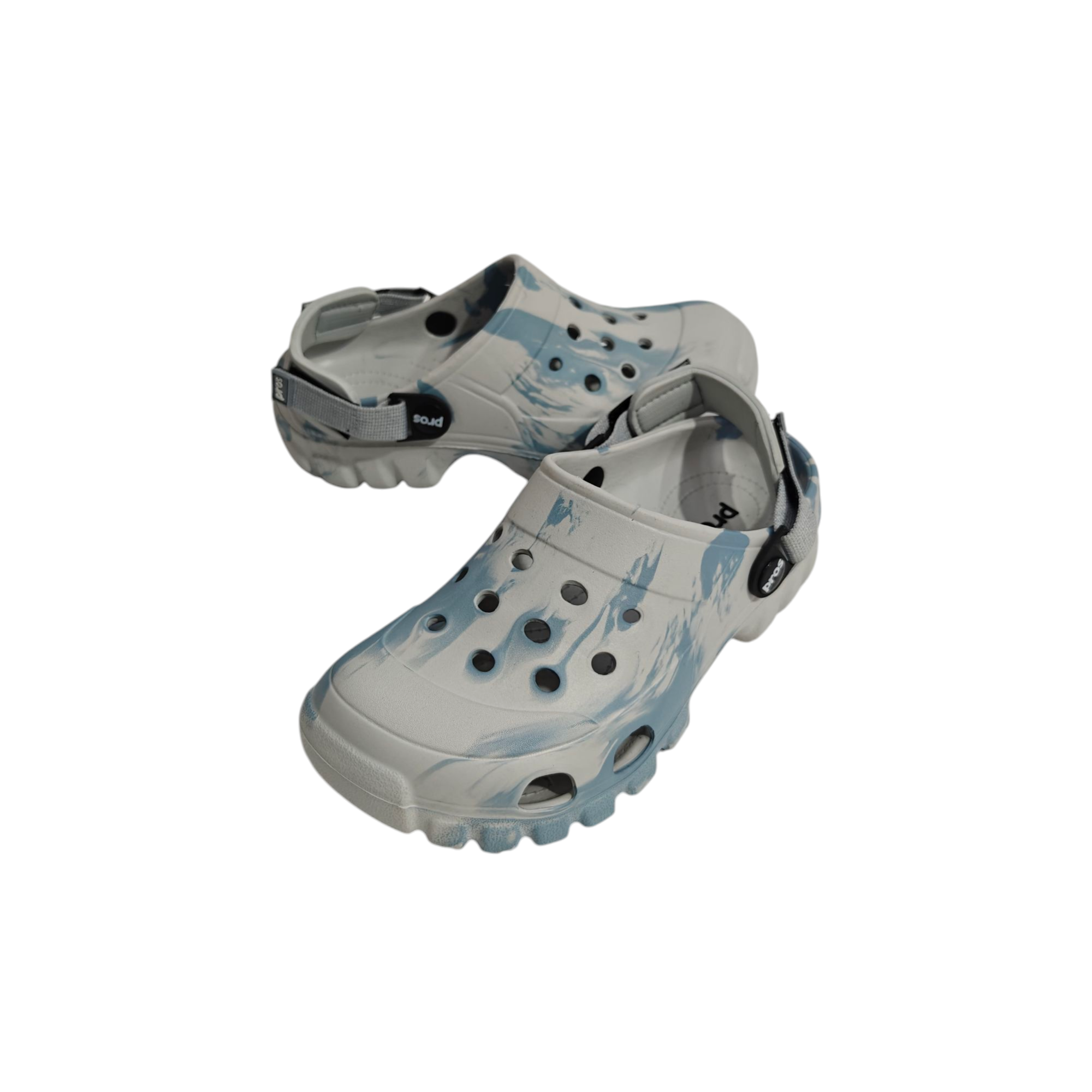 CAMOUFLAGE PRINT MEN'S CROCS - GREY