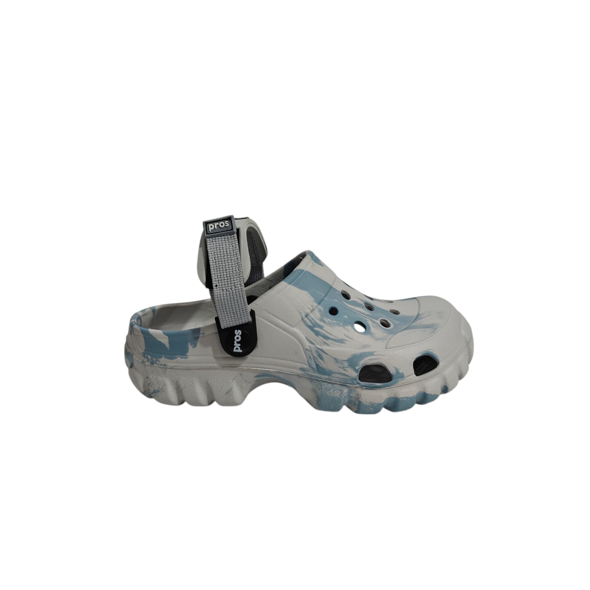 CAMOUFLAGE PRINT MEN'S CROCS - GREY