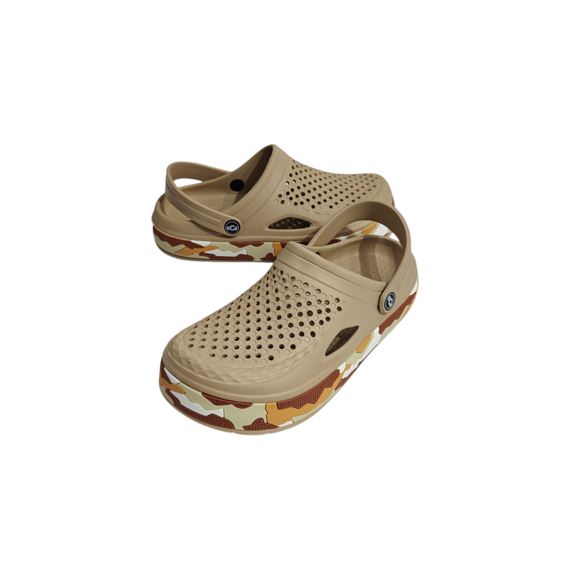 SOLID CAMOUFLAGE PRINT CROCS -BEIGE