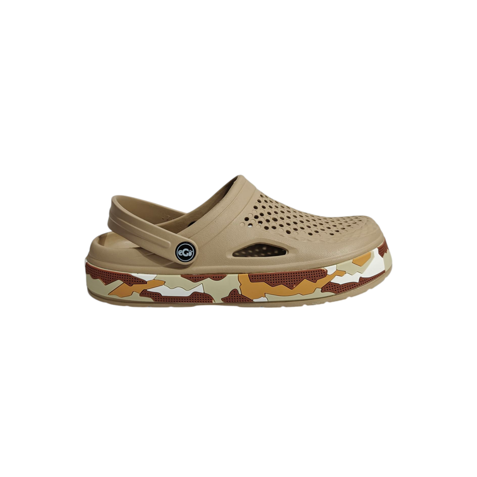 SOLID CAMOUFLAGE PRINT CROCS -BEIGE