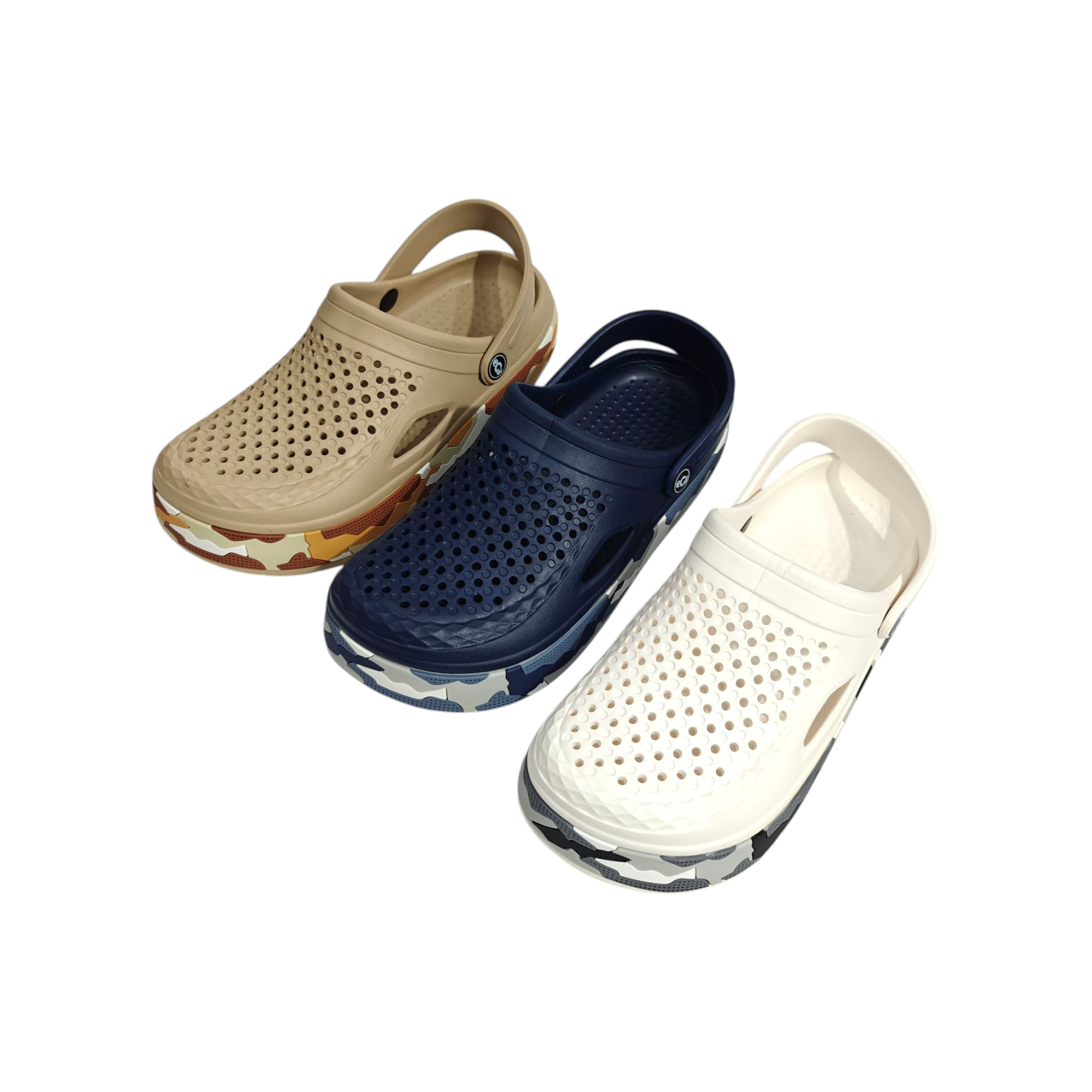SOLID CAMOUFLAGE PRINT CROCS -BEIGE