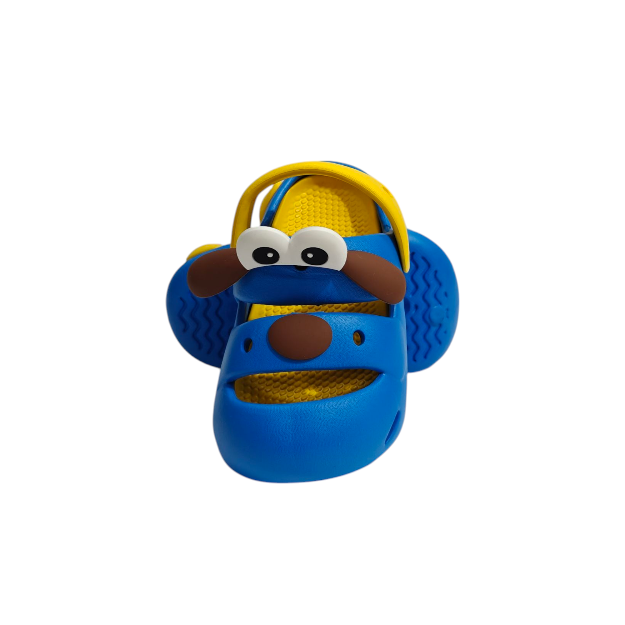 Dog Applique Clogs - Blue & Yellow