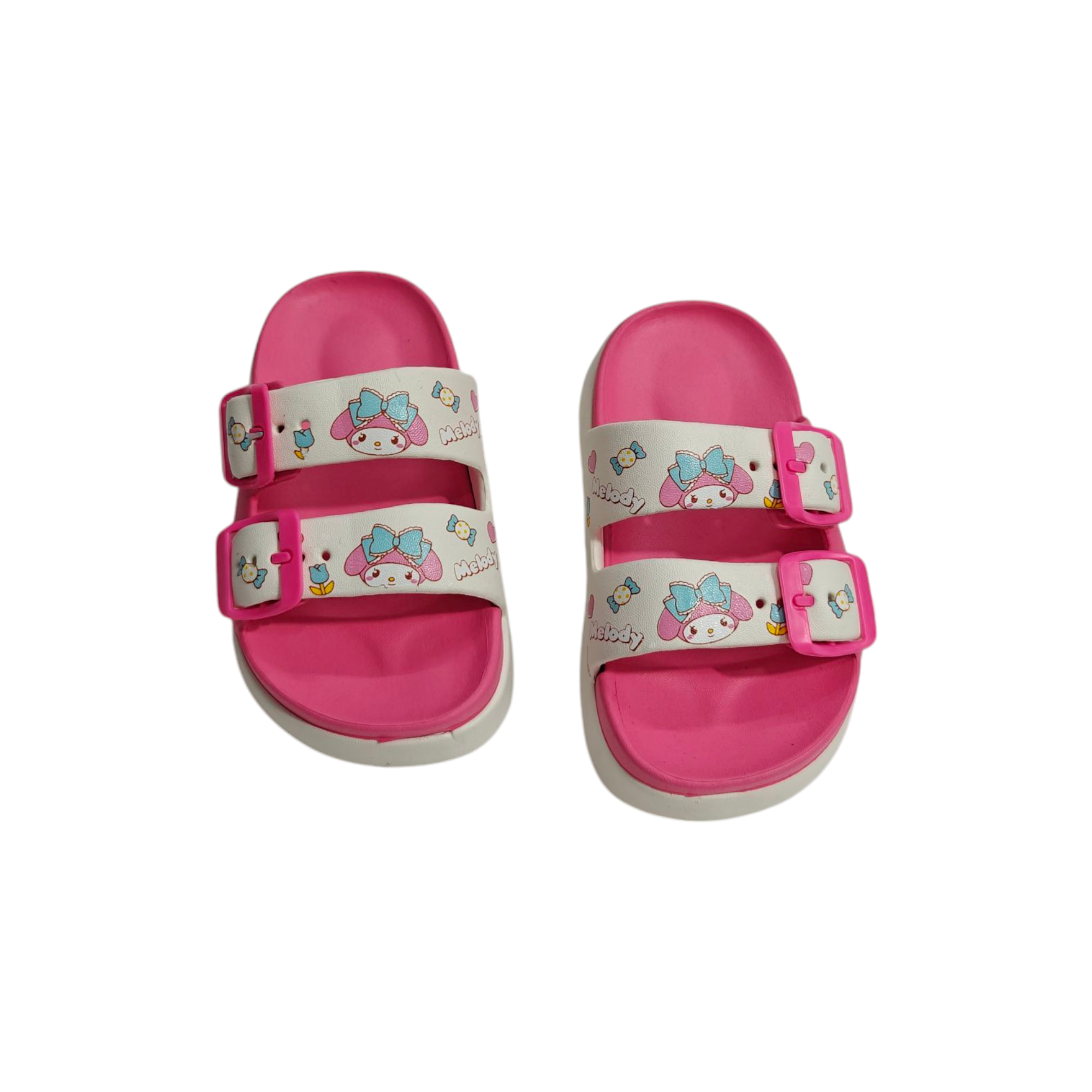 Kuromi Print Buckle Applique Flip-Flop - Dark Pink