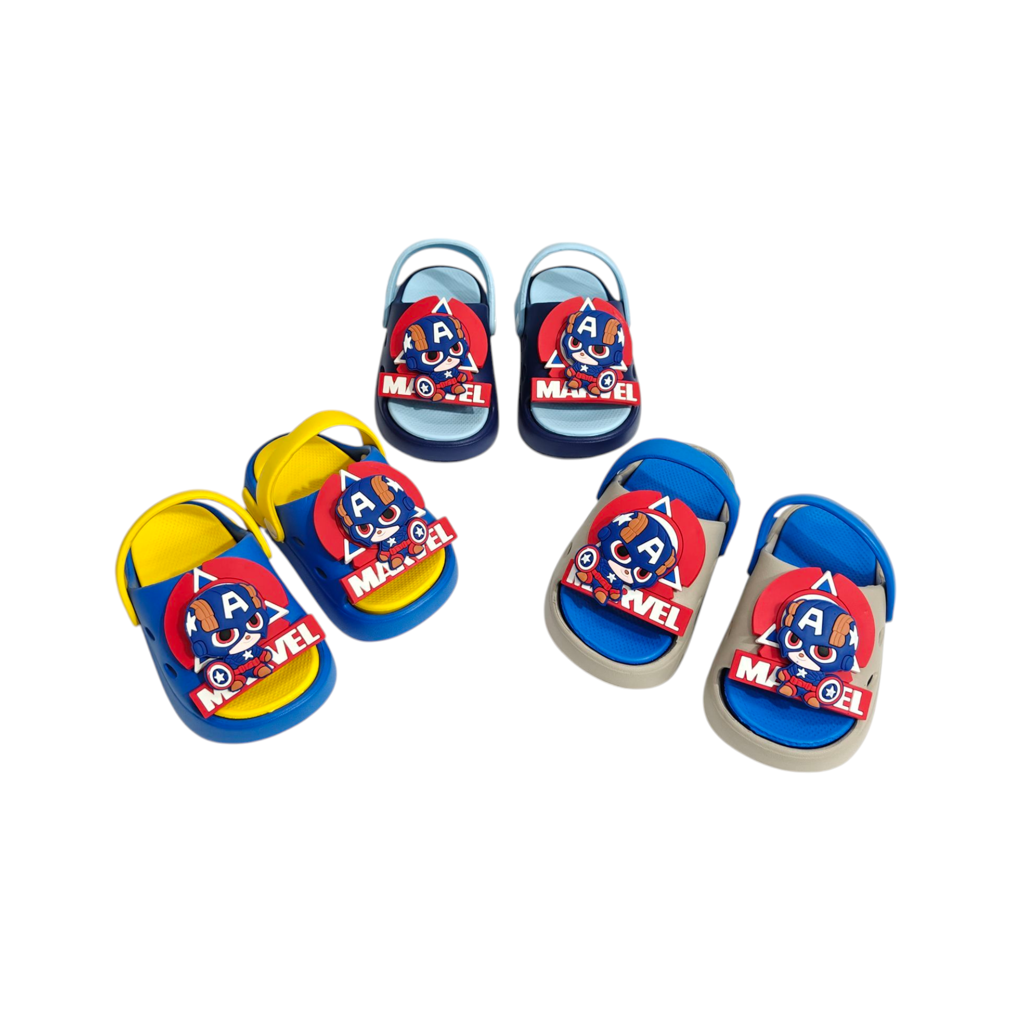 Marvel Applique Sandal Style Clogs - Yellow