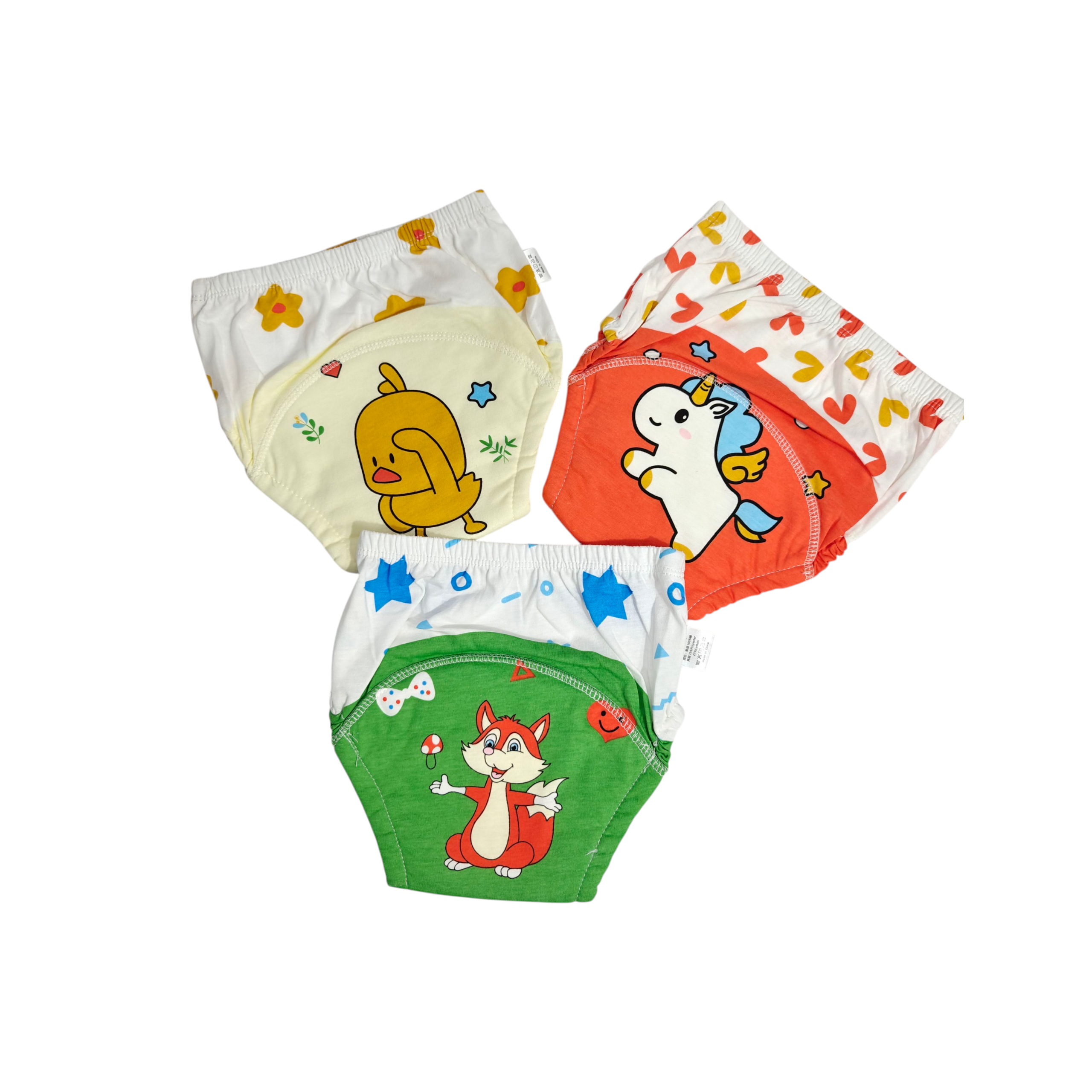 UNISEX PADDED BOTTOMS (UNDERWEAR) - PACK OF 3 ASSORTED PRINTS