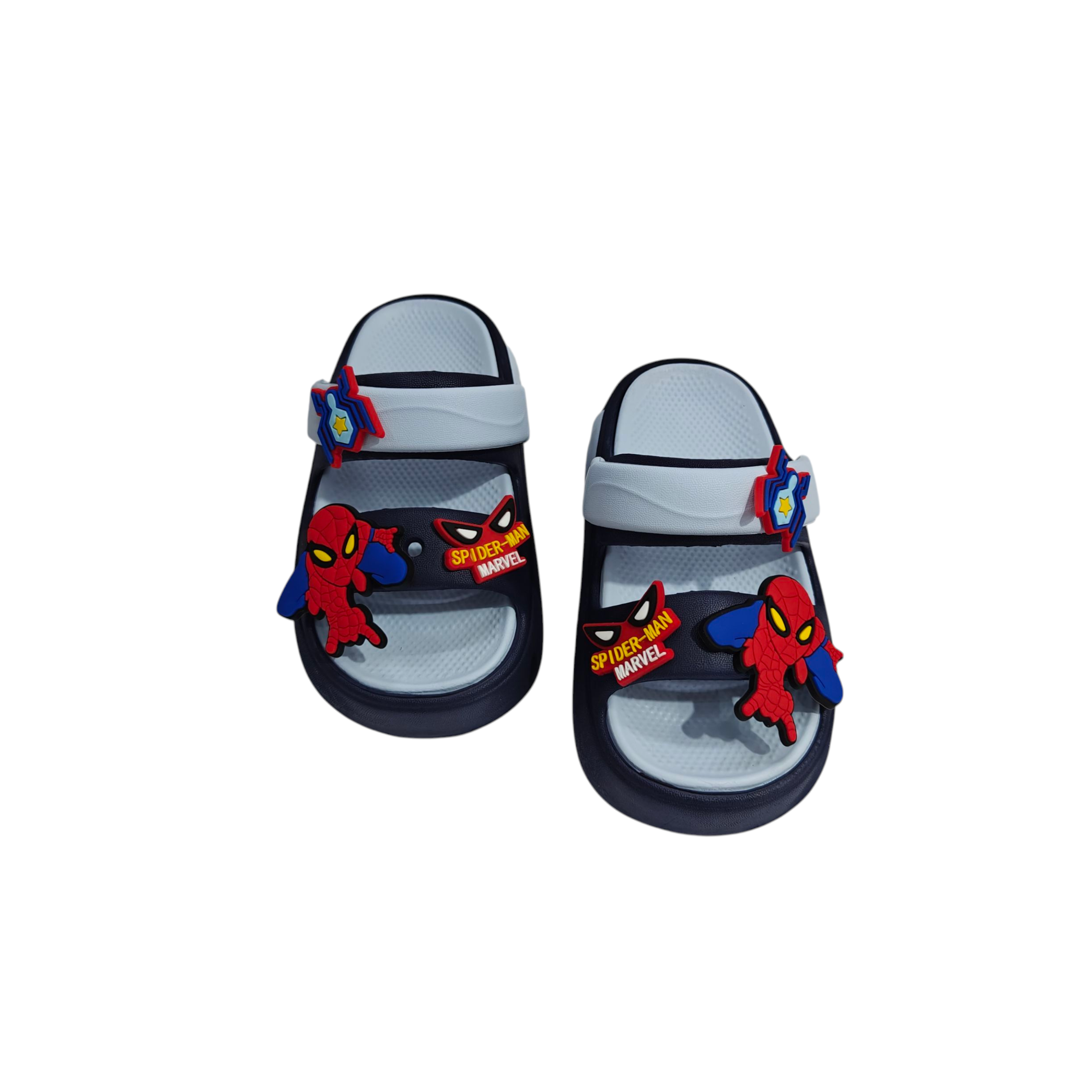 SPIDER CHARM APPIQUE SANDAL STYLE CLOGS - NAVY