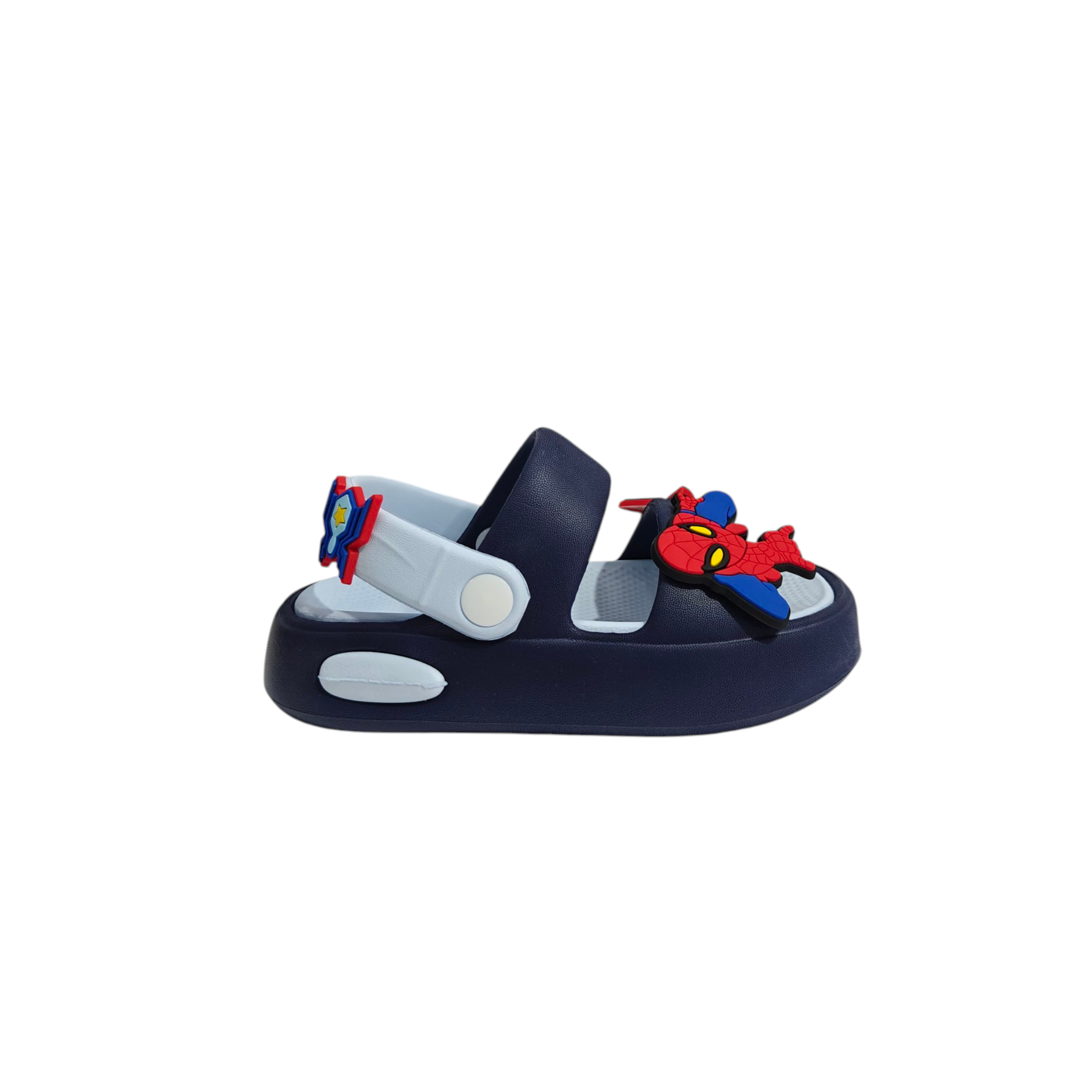 SPIDER CHARM APPIQUE SANDAL STYLE CLOGS - NAVY